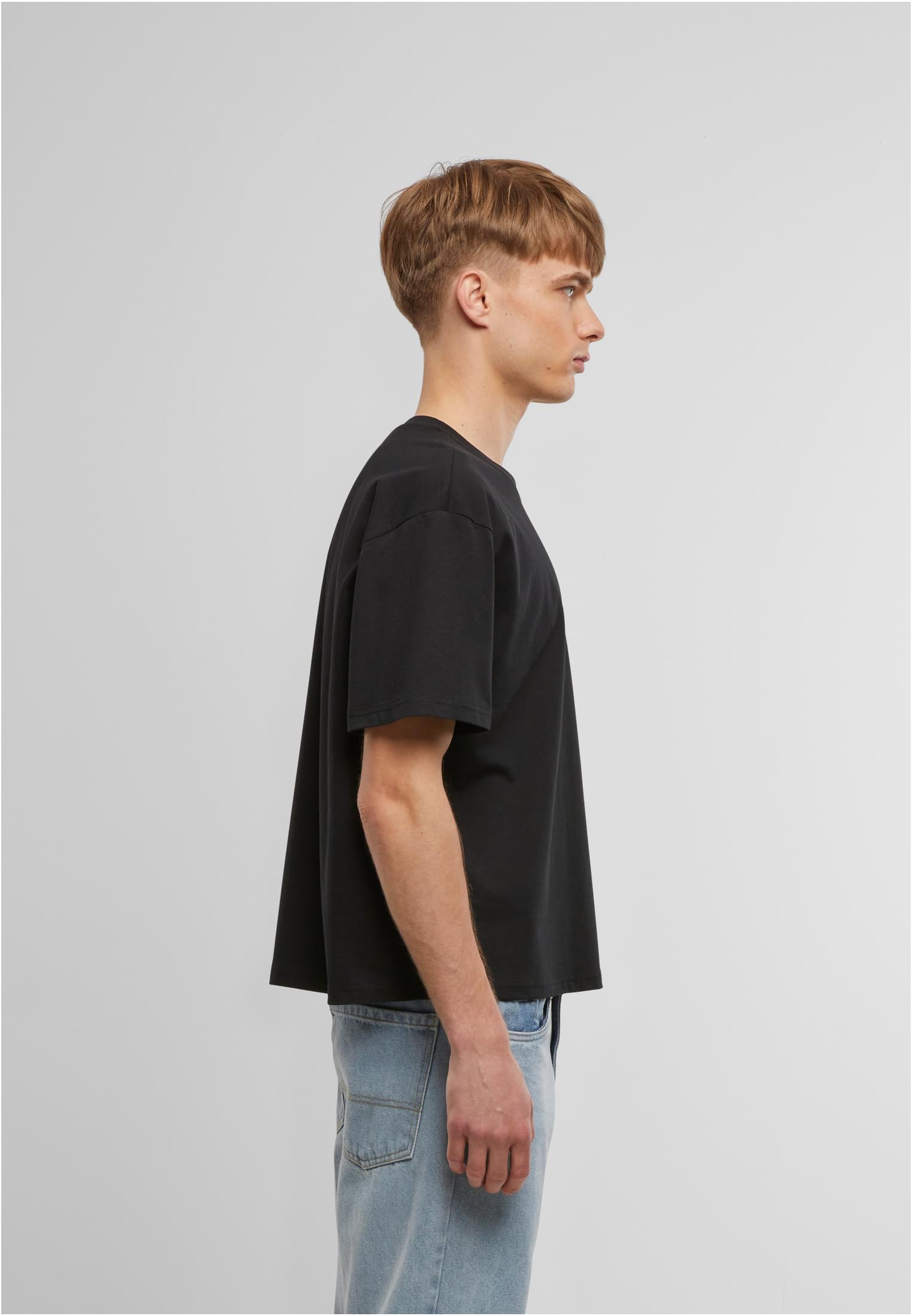 Cropped Oversize Tee black | black