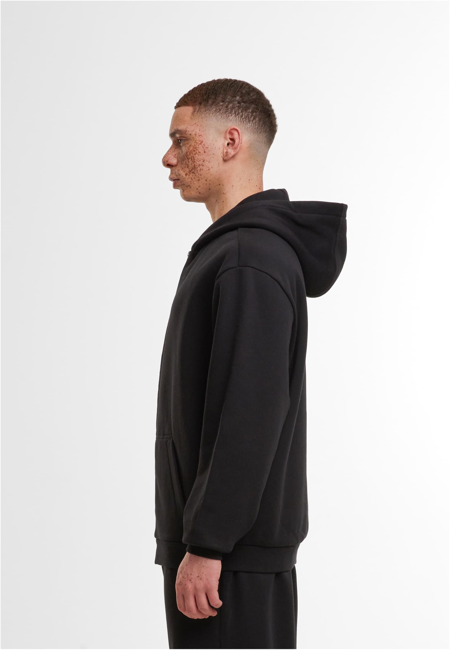 Loose Fit Zip Hoody black | black