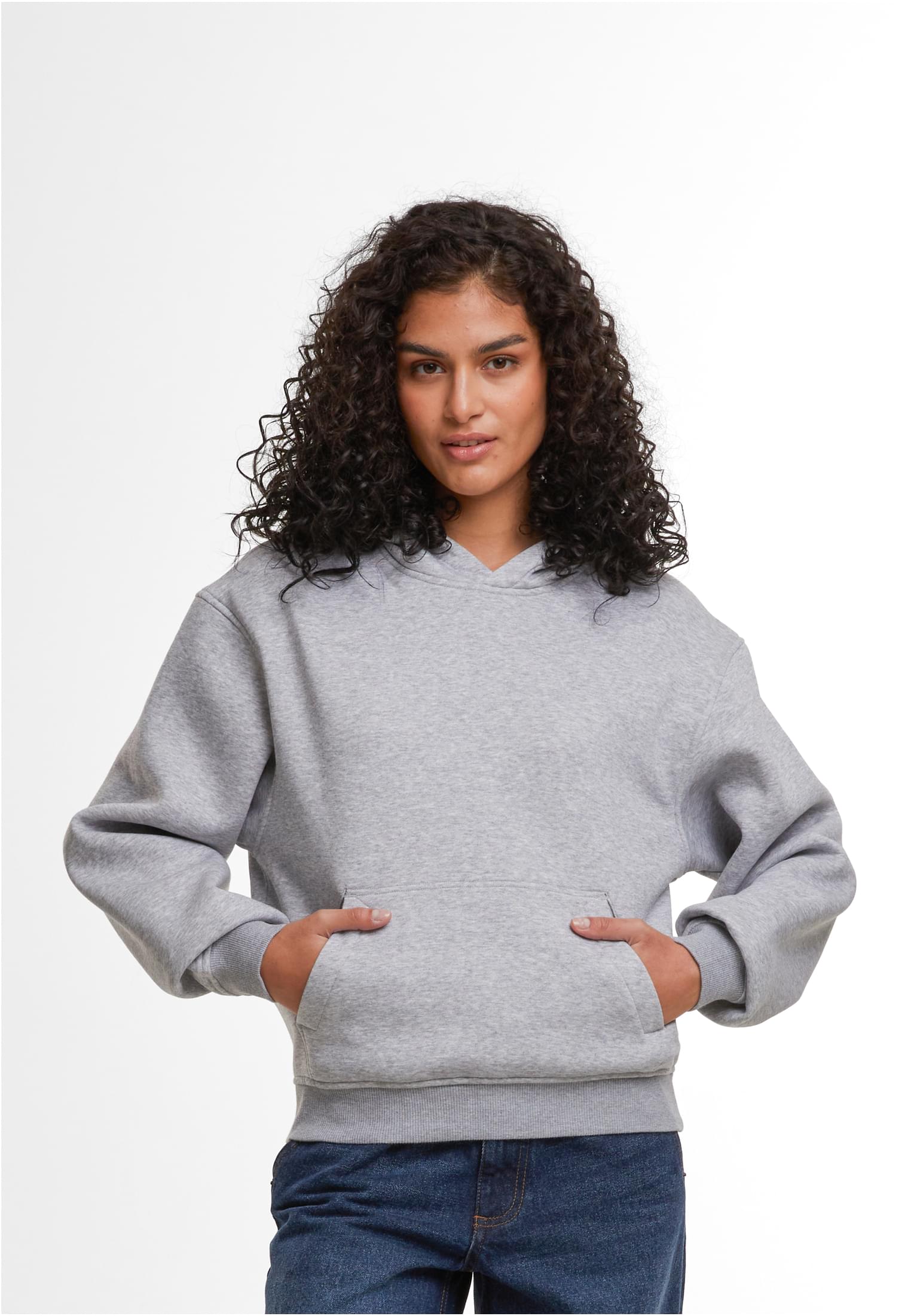 Ladies Loose Fit Hoody heathergrey | heathergrey