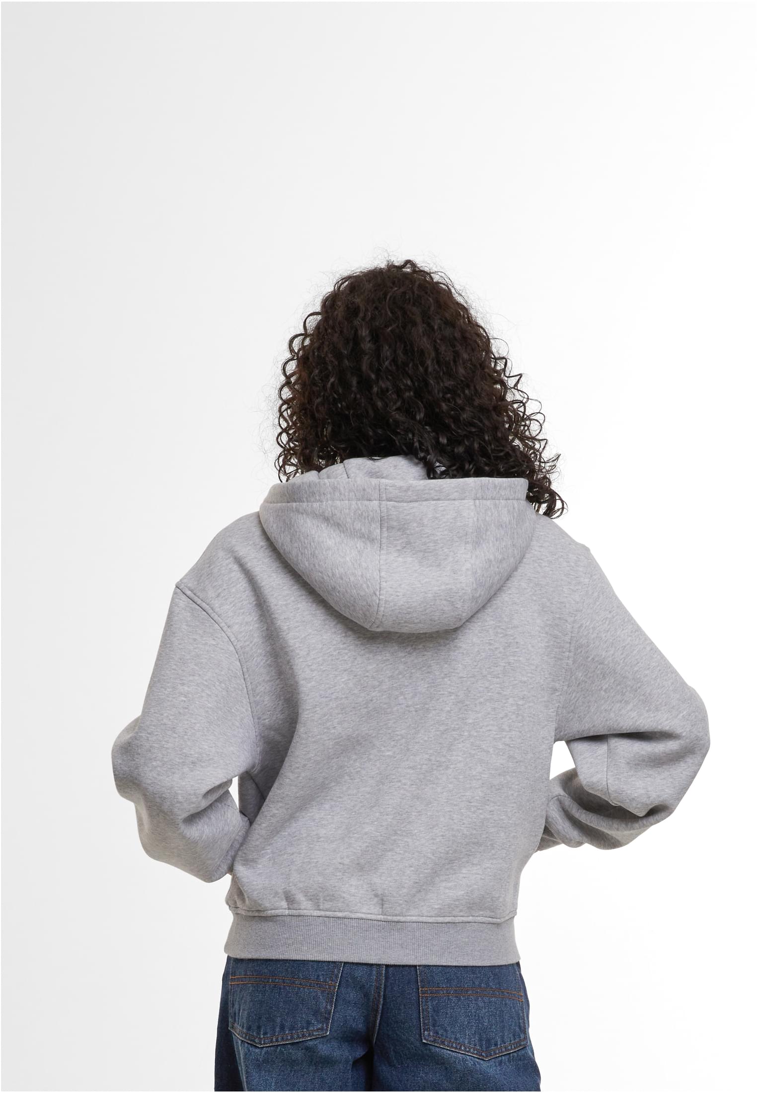 Ladies Loose Fit Hoody heathergrey | heathergrey