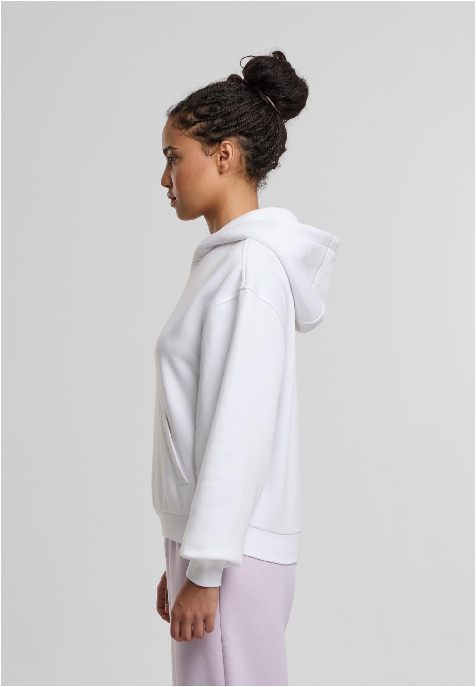 Ladies Loose Fit Hoody white | white