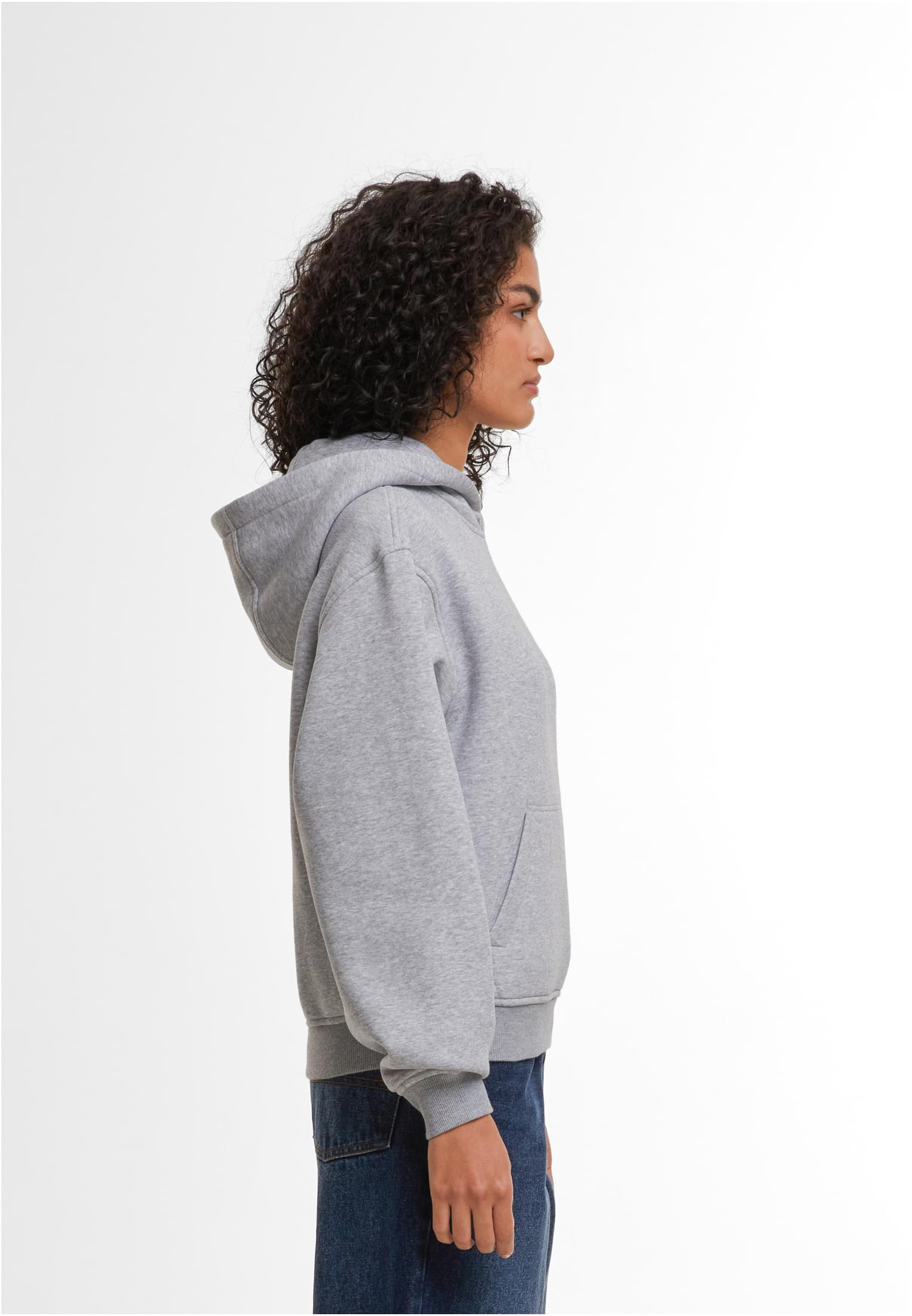 Ladies Loose Fit Hoody heathergrey | heathergrey