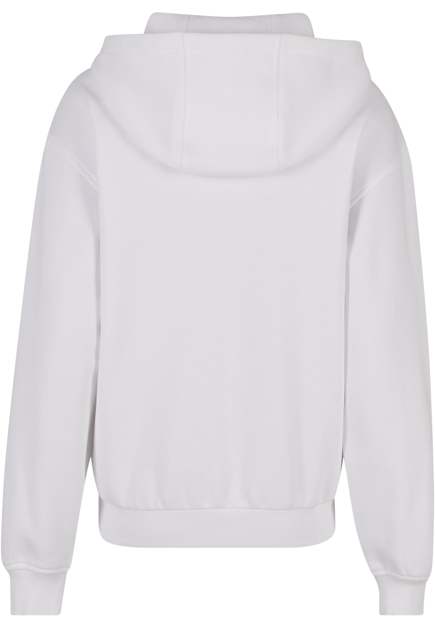 Ladies Loose Fit Zip Hoody white | white