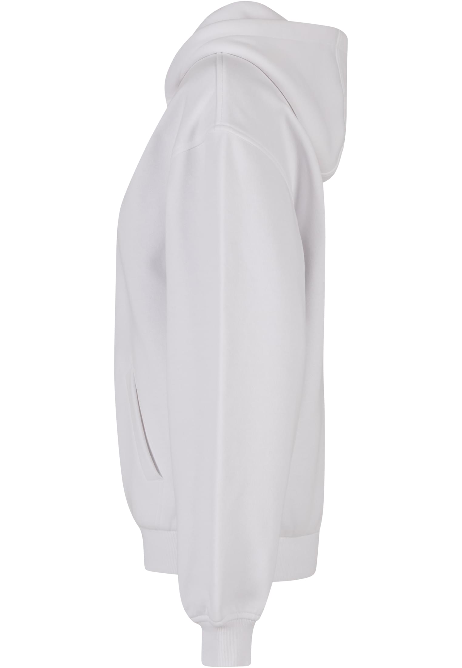 Ladies Loose Fit Zip Hoody white | white