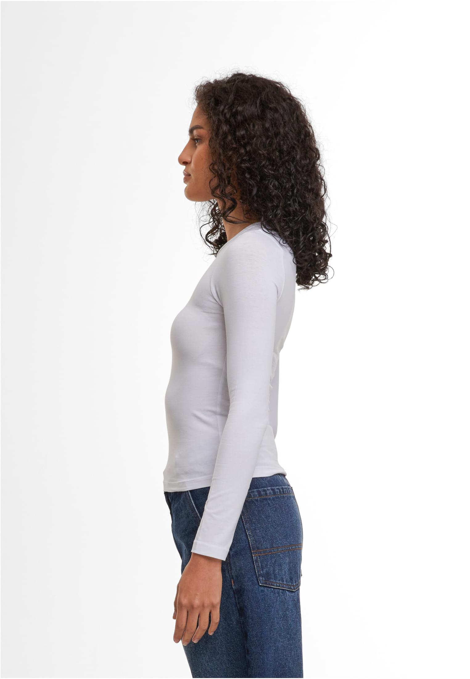 Ladies Ultra Slim Longsleeve white | white