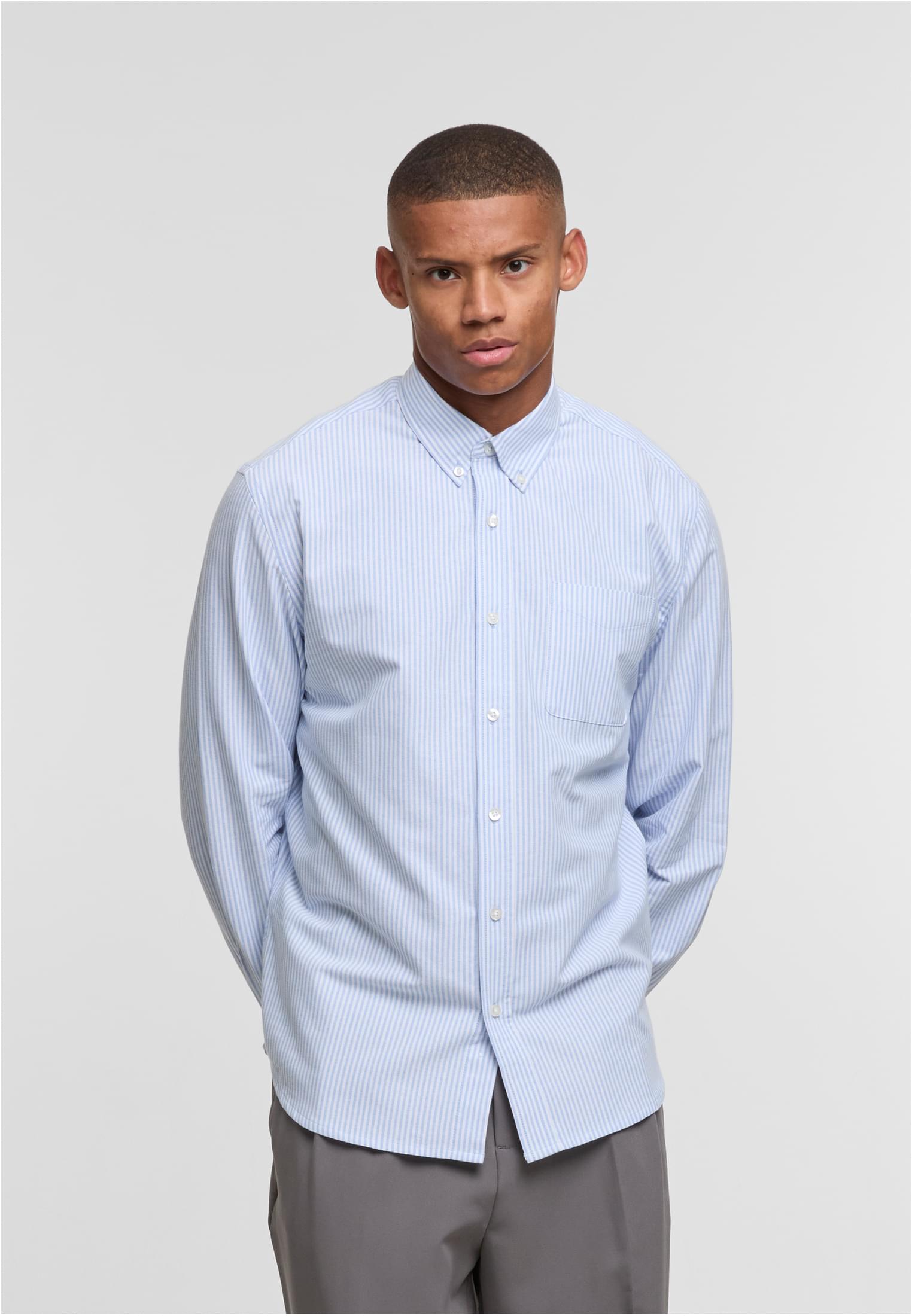 Striped Button Up Oxford Shirt lighthorizonblue/white | lighthorizonblue/white