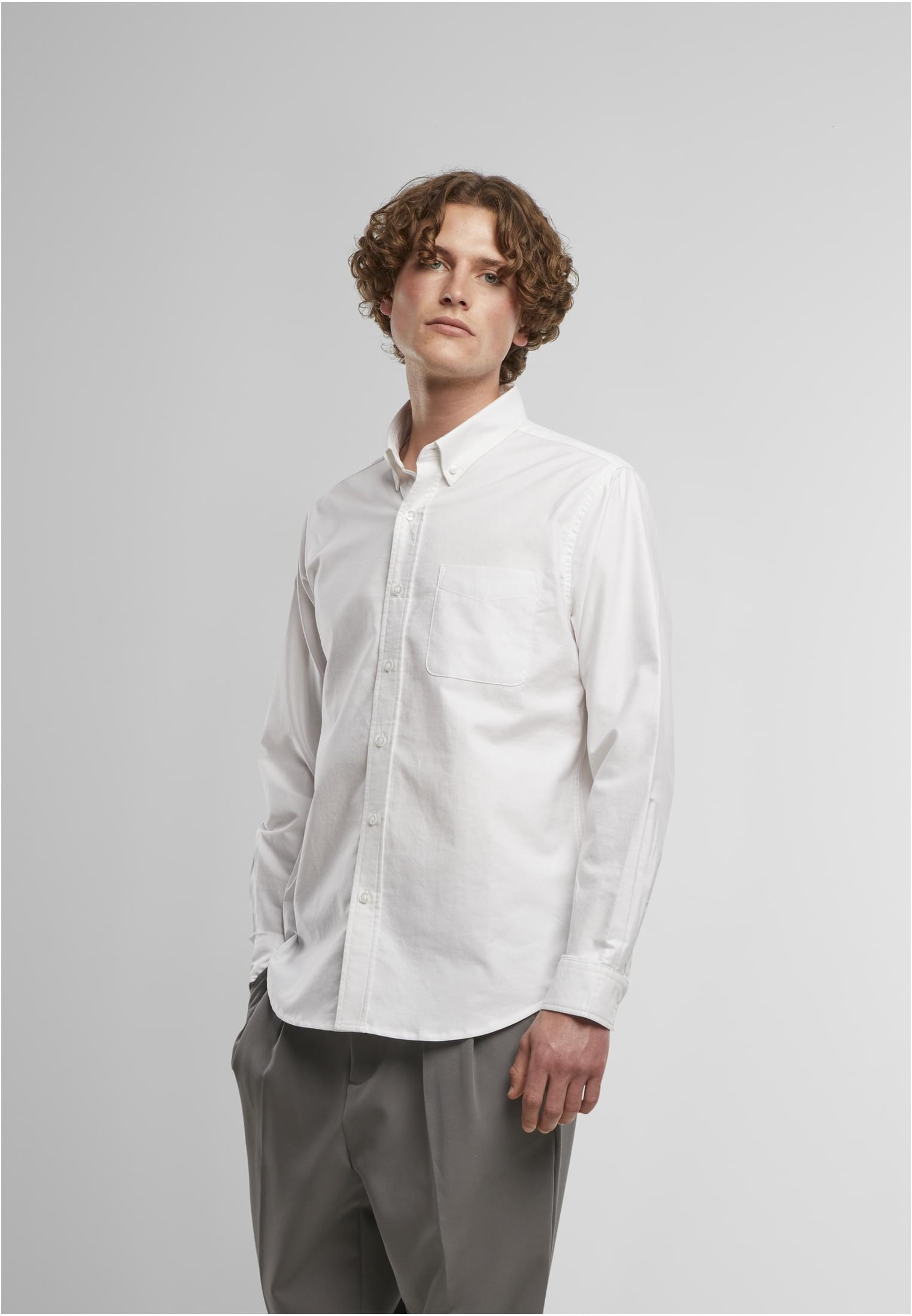 Button Up Oxford Shirt white | white
