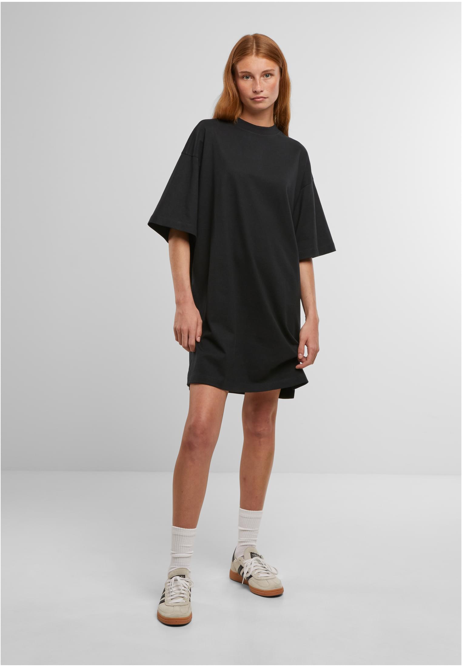 Ladies Heavy Oversized Tee Dress black | black