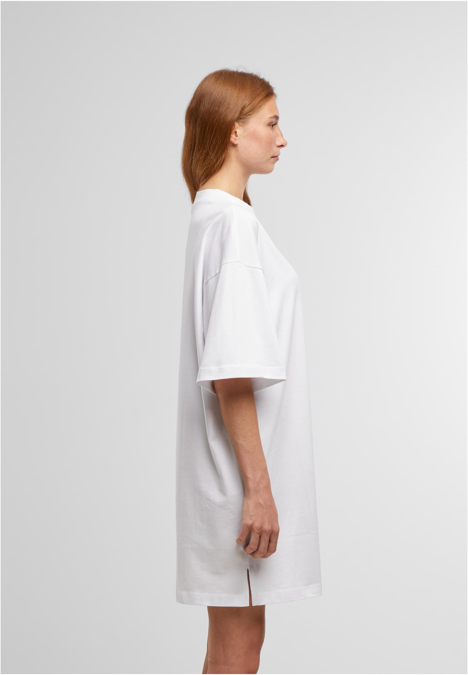 Ladies Heavy Oversized Tee Dress white | white