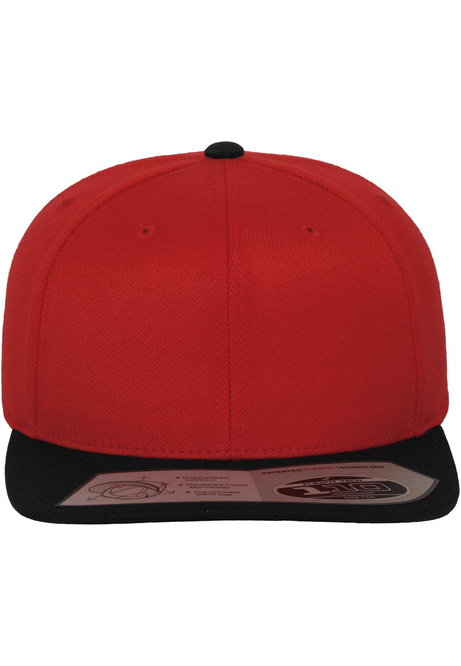 110 Fitted Snapback red/blk | red/blk