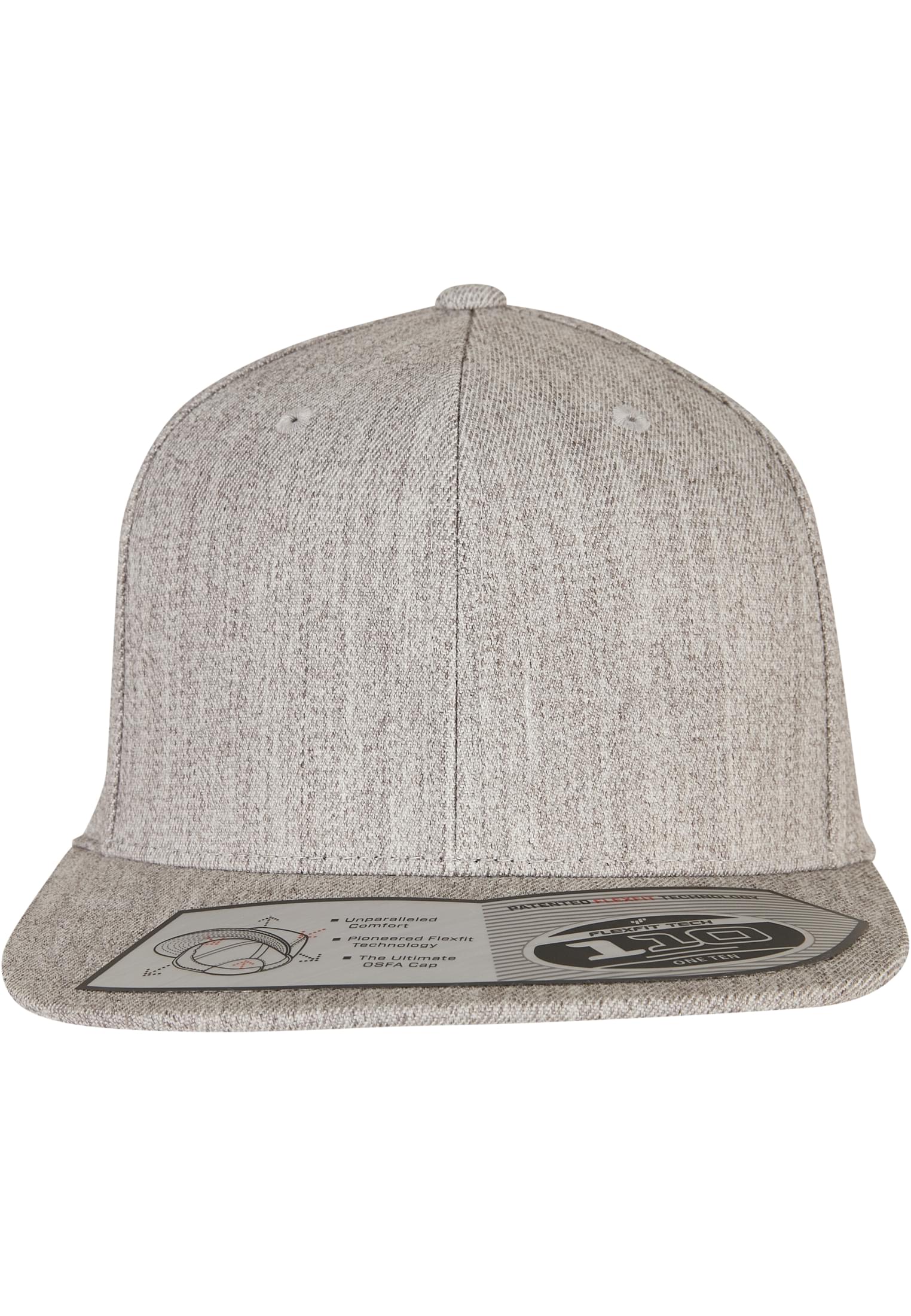 110 Fitted Snapback heathergrey | heathergrey