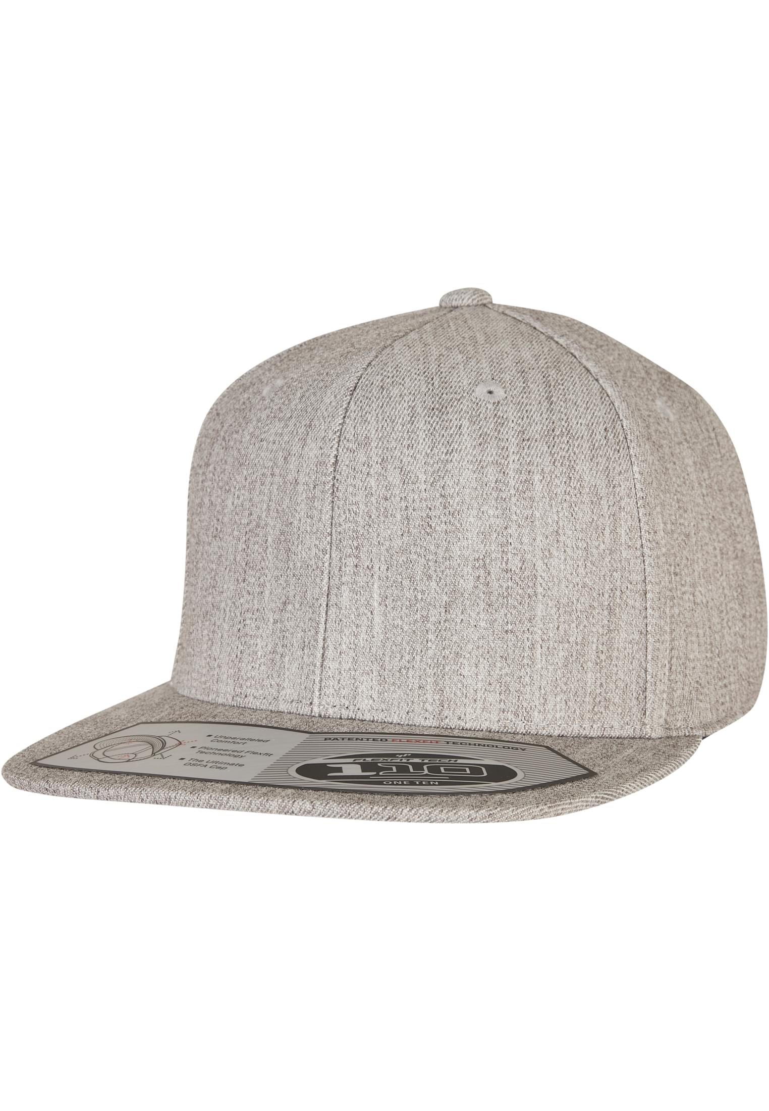 110 Fitted Snapback heathergrey | heathergrey