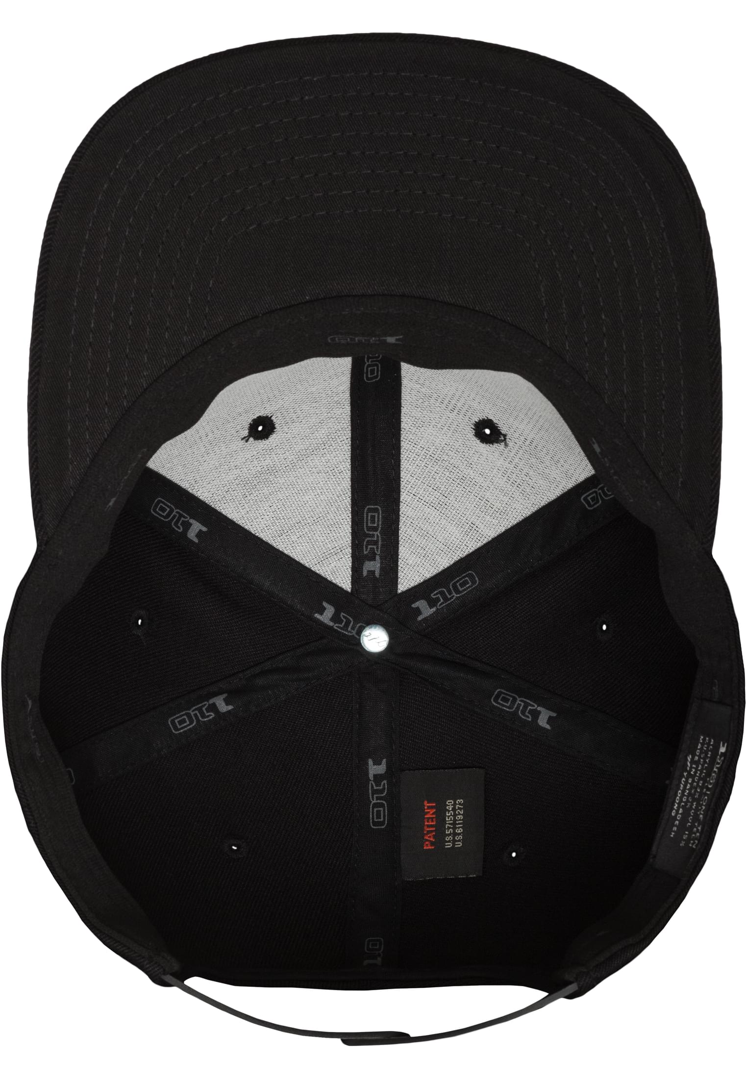 110 Fitted Snapback black | black