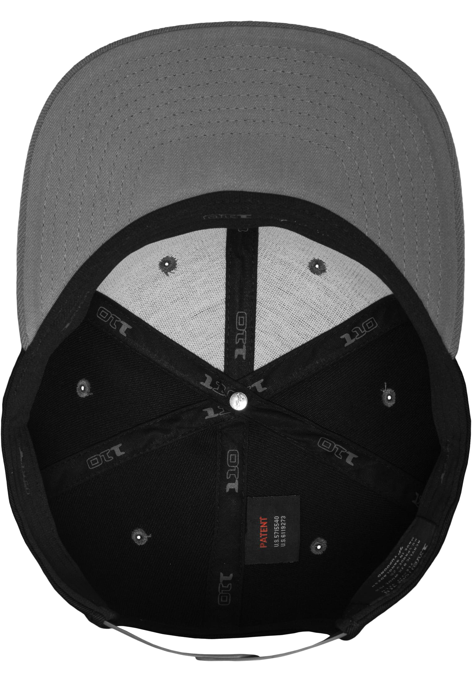 110 Fitted Snapback blk/gry | blk/gry