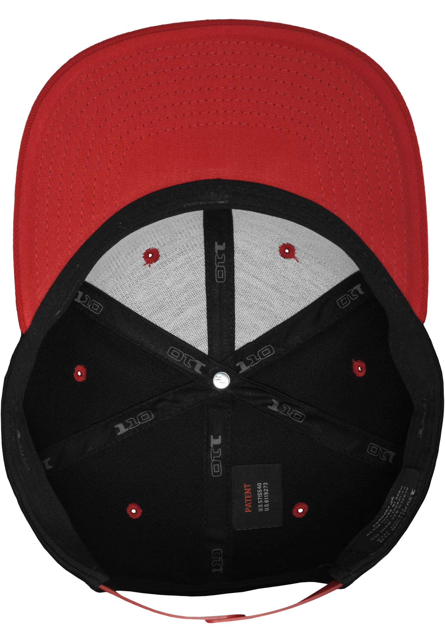 110 Fitted Snapback blk/red | blk/red