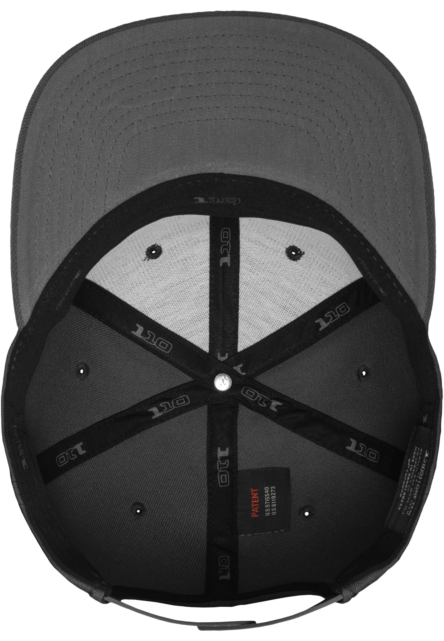 110 Fitted Snapback darkgrey | darkgrey