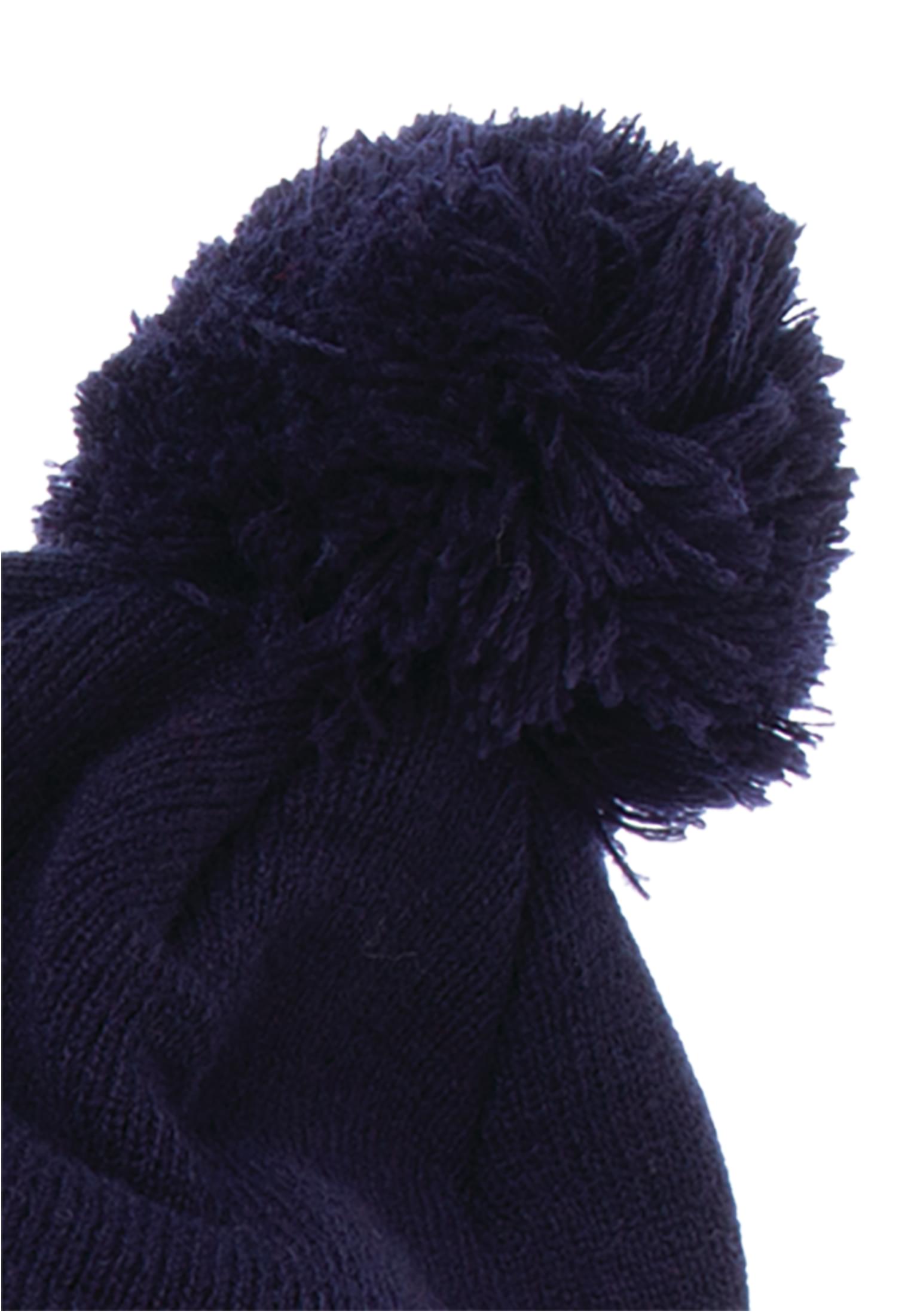Cuffed Pom Pom Knit Beanie navy | navy