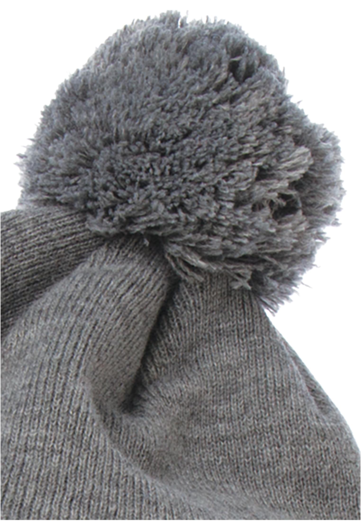 Cuffed Pom Pom Knit Beanie heathergrey | heathergrey