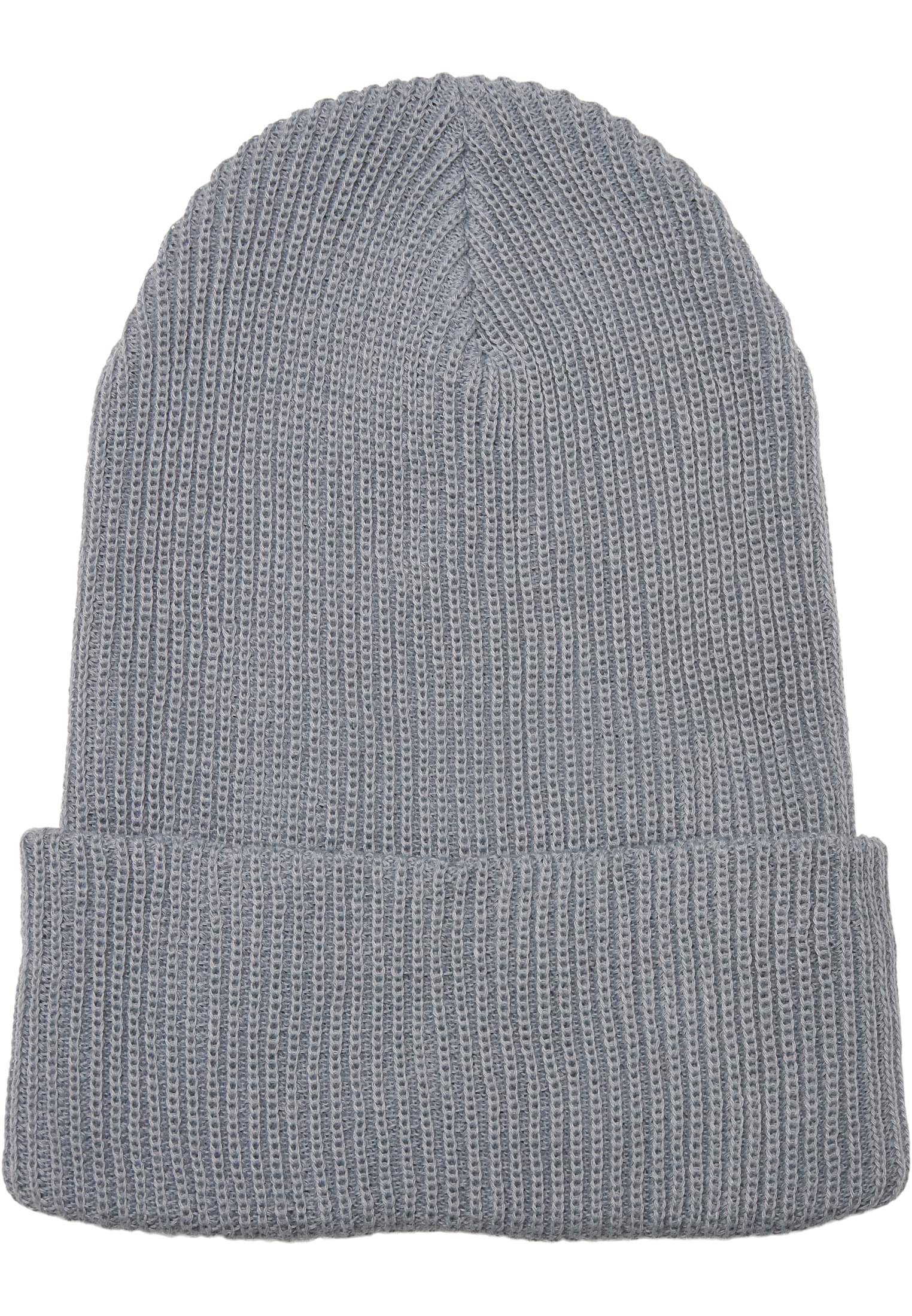 Recycled Yarn Ribbed Knit Beanie grey | grey