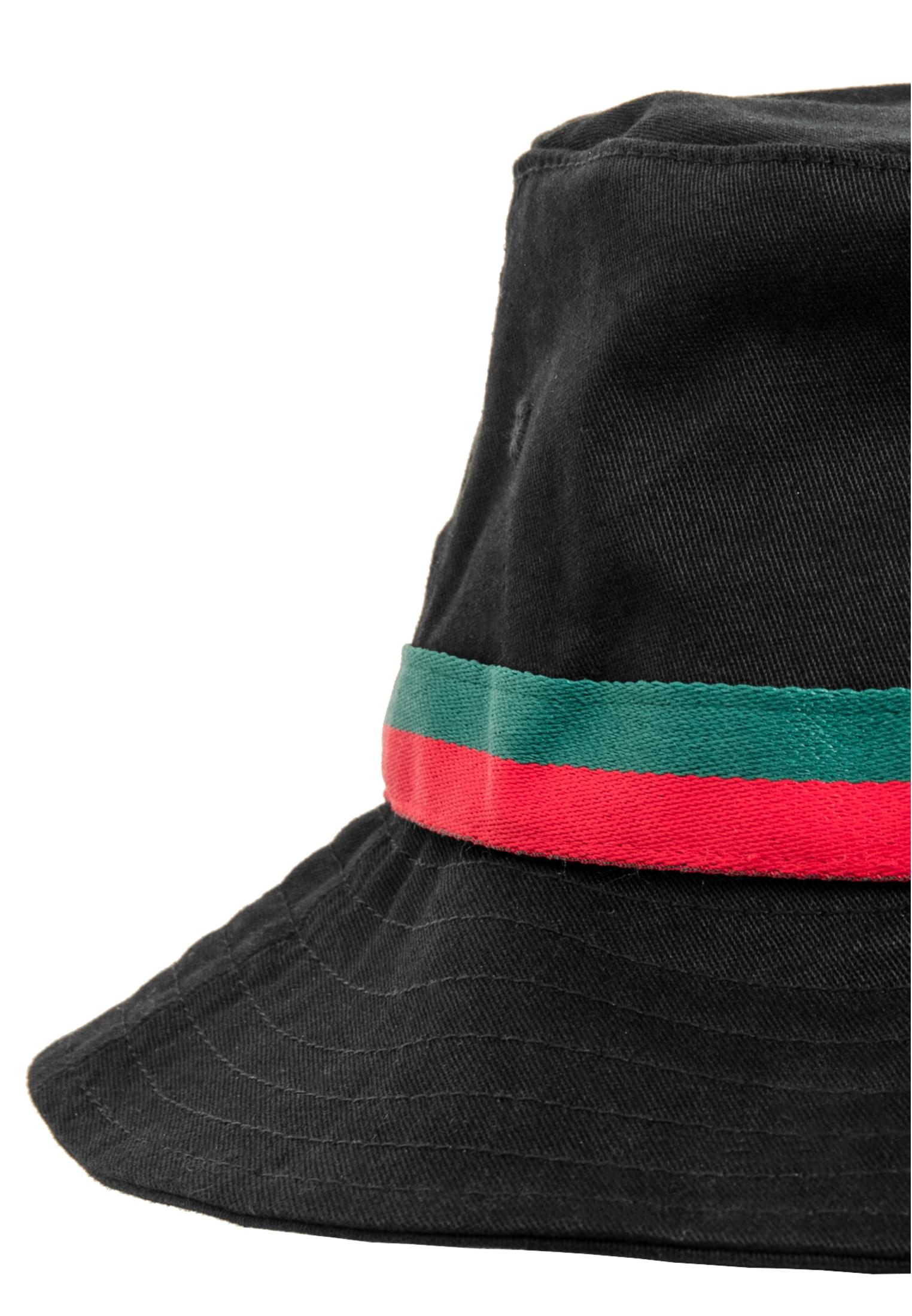 Stripe Bucket Hat black/firered/green | black/firered/green