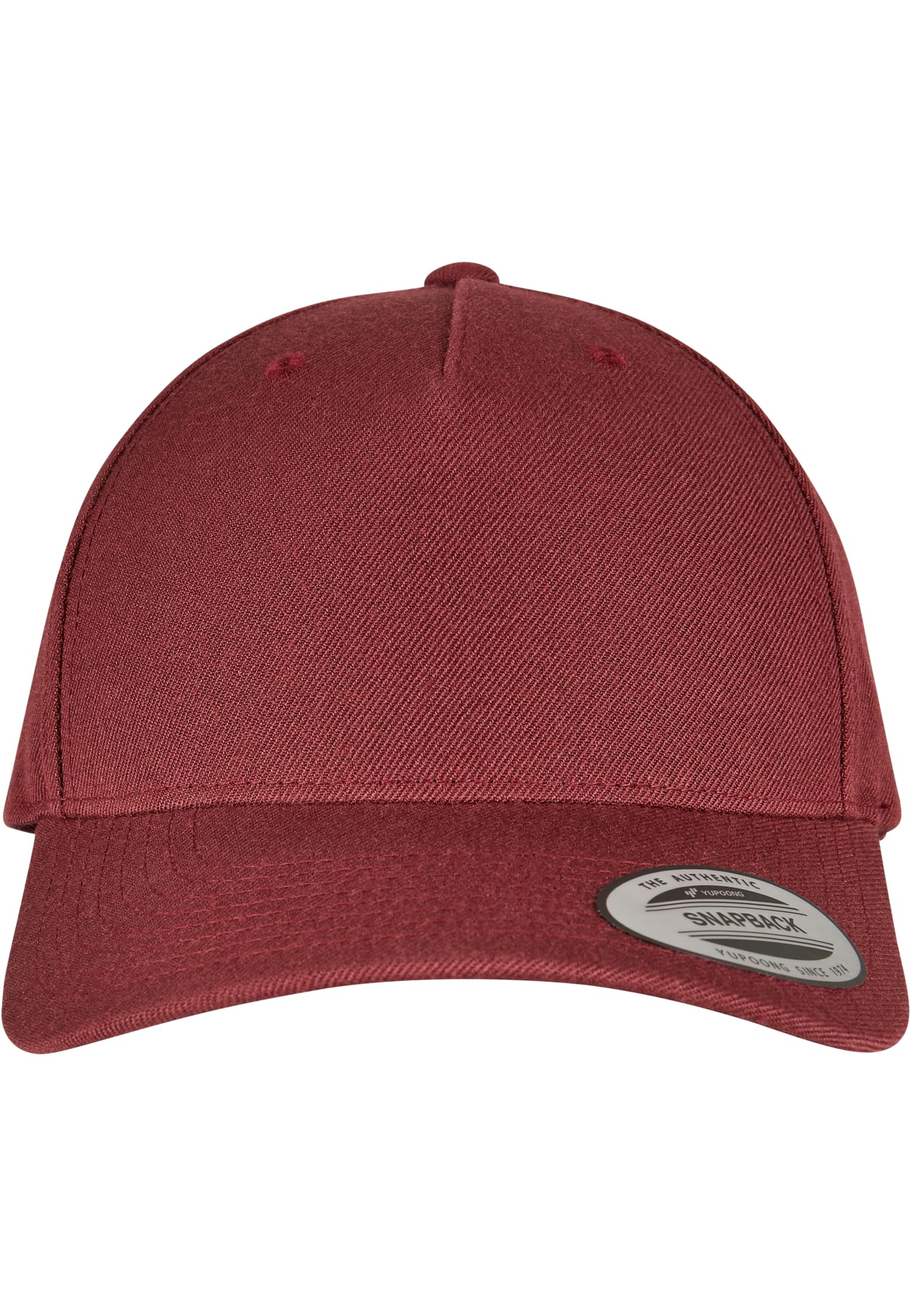 YP CLASSICS 5-PANEL PREMIUM CURVED VISOR SNAPBACK CAP maroon | maroon