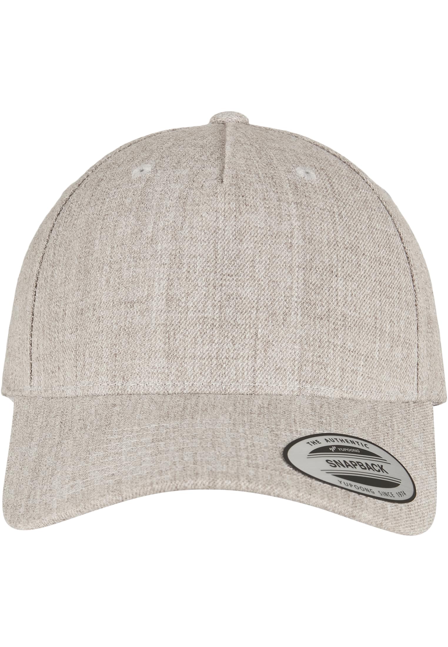 YP CLASSICS 5-PANEL PREMIUM CURVED VISOR SNAPBACK CAP heather grey | heather grey