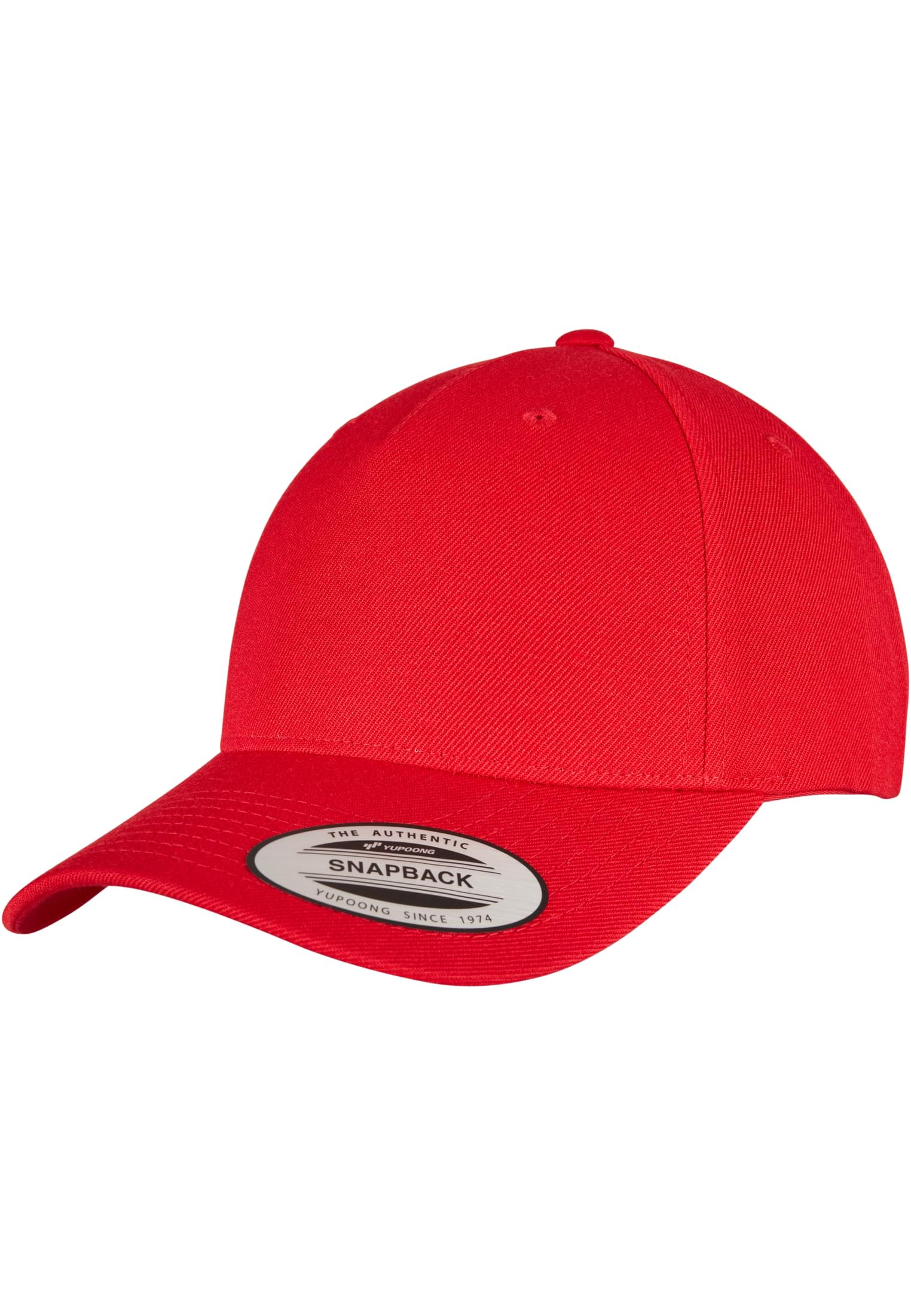 YP CLASSICS 5-PANEL PREMIUM CURVED VISOR SNAPBACK CAP red | red