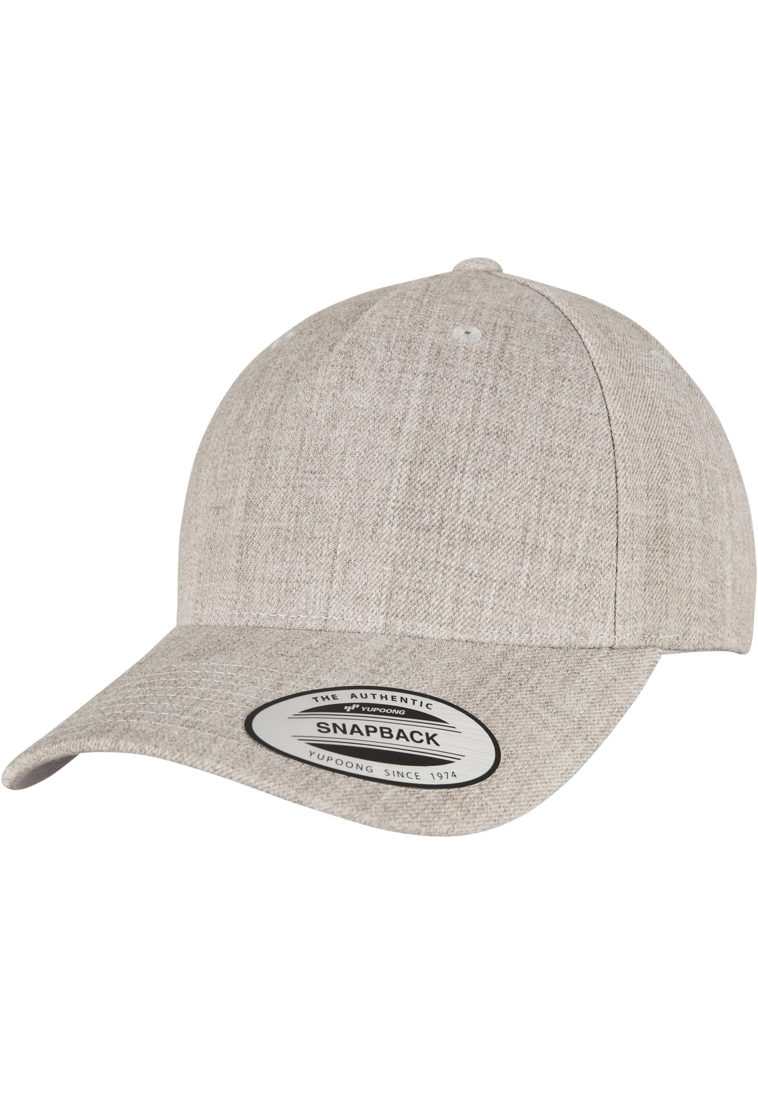 YP CLASSICS 5-PANEL PREMIUM CURVED VISOR SNAPBACK CAP heather grey | heather grey