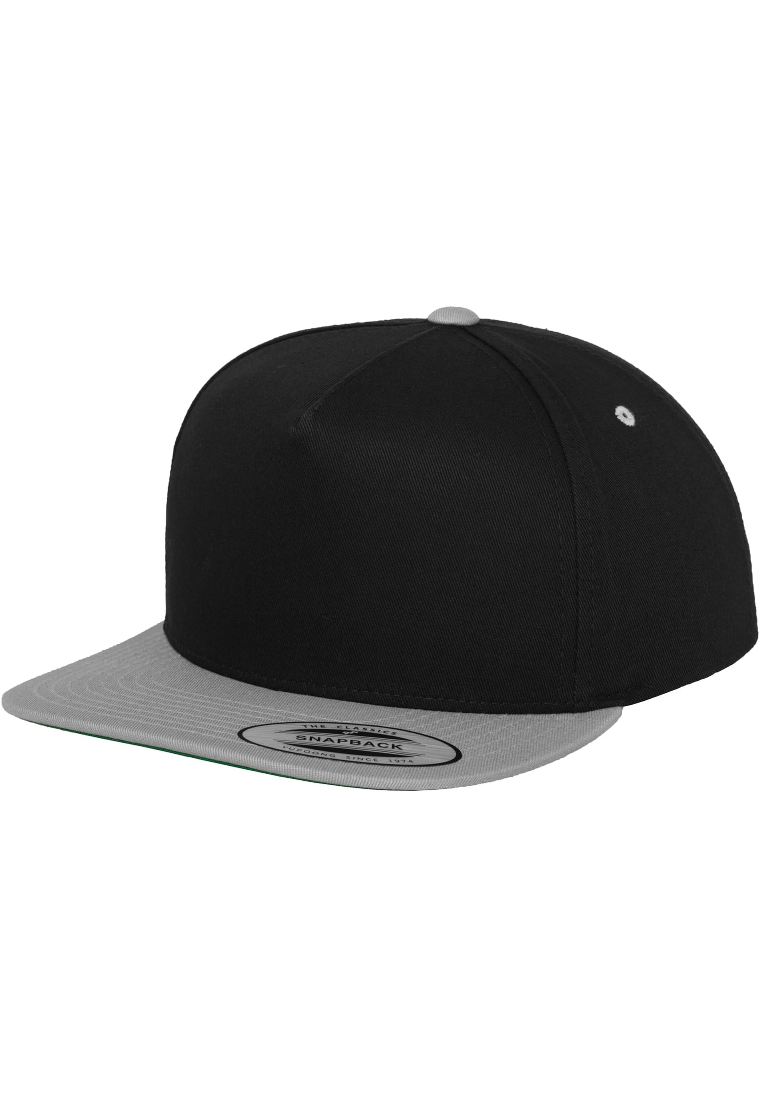 Classic 5 Panel Snapback blk/silver | blk/silver