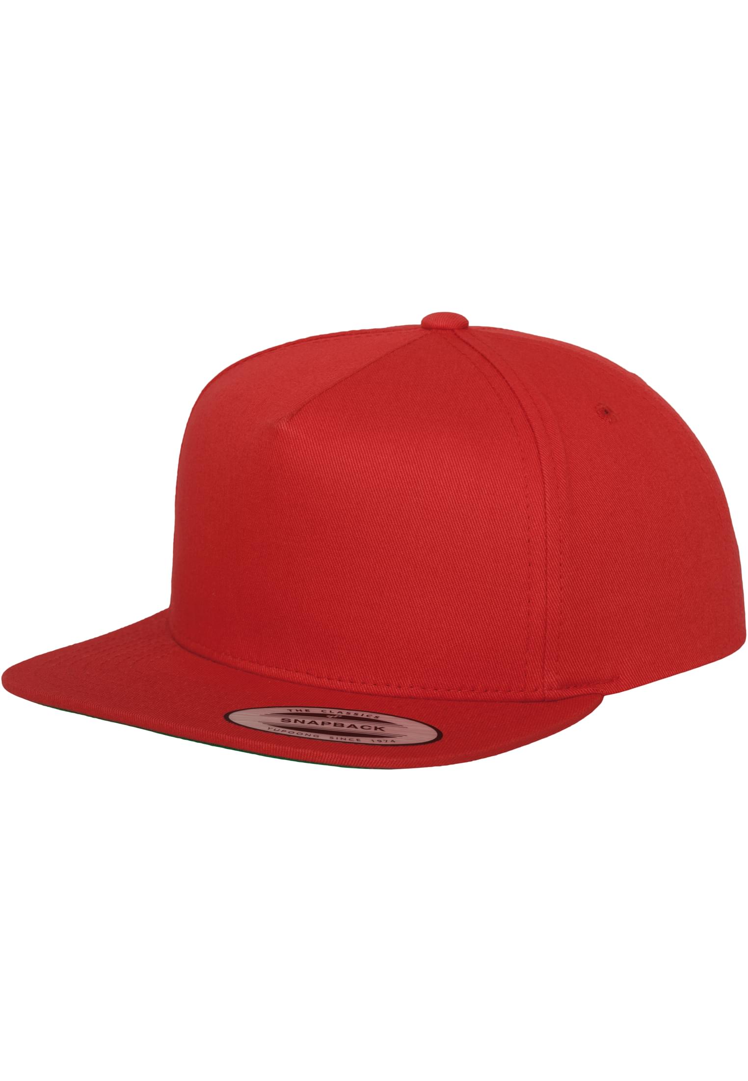 Classic 5 Panel Snapback red | red