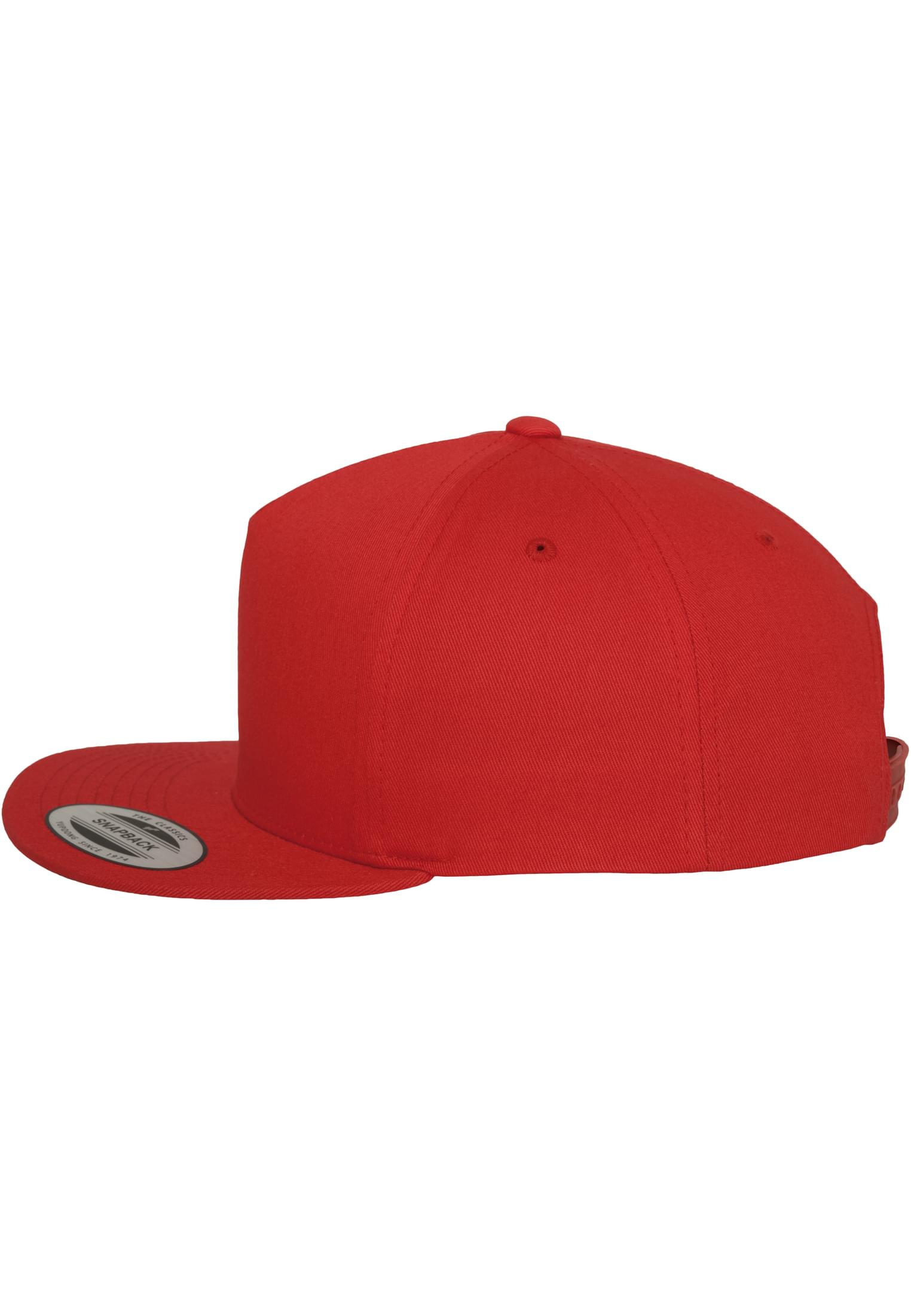 Classic 5 Panel Snapback red | red