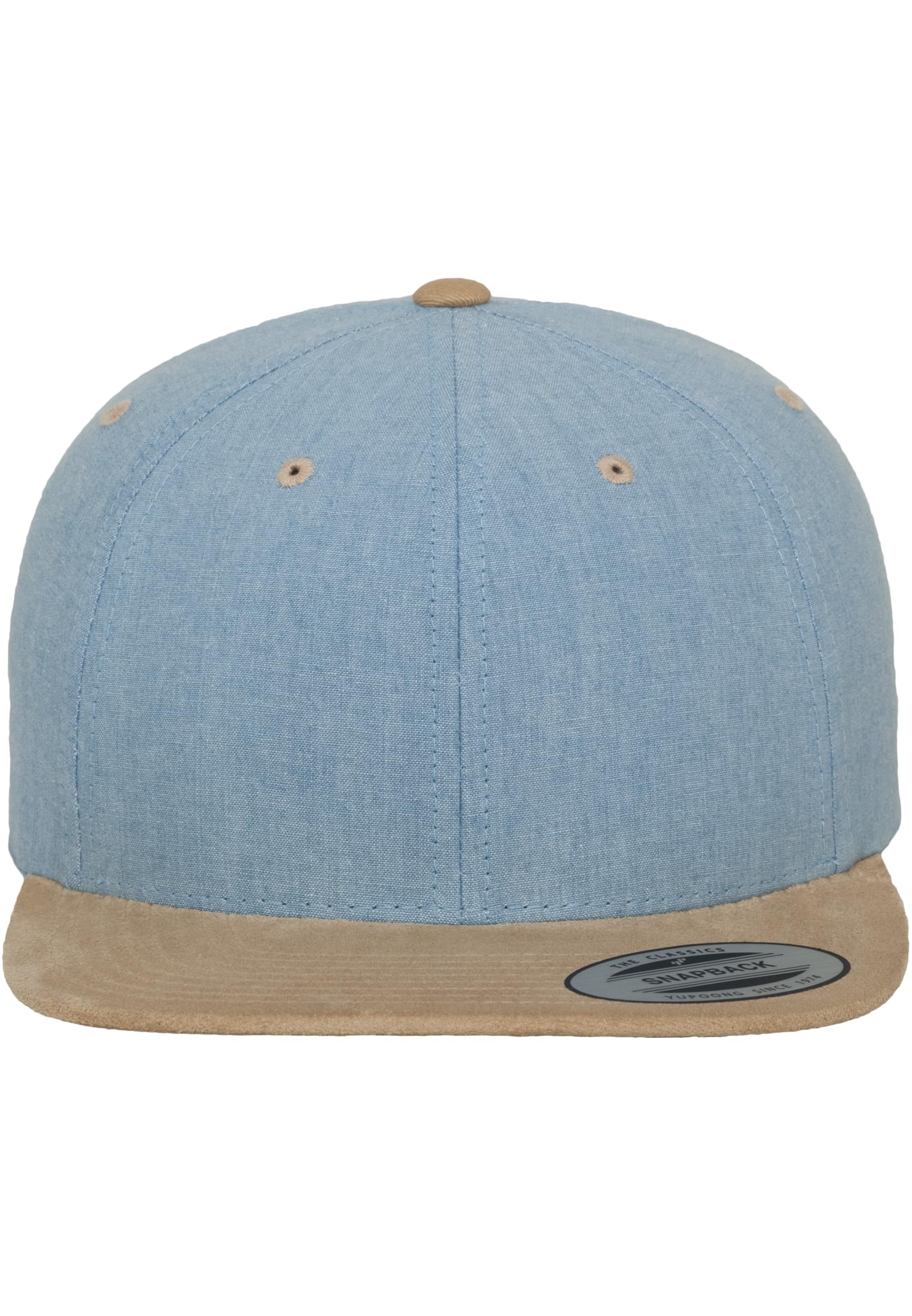 Chambray-Suede Snapback blue/beige | blue/beige