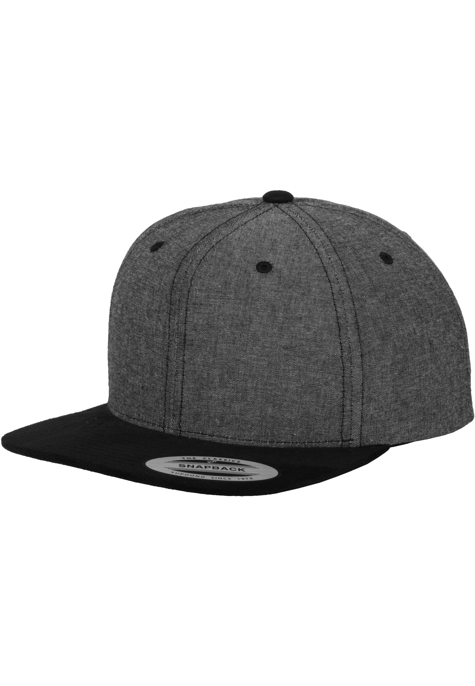 Chambray-Suede Snapback blk/blk | blk/blk