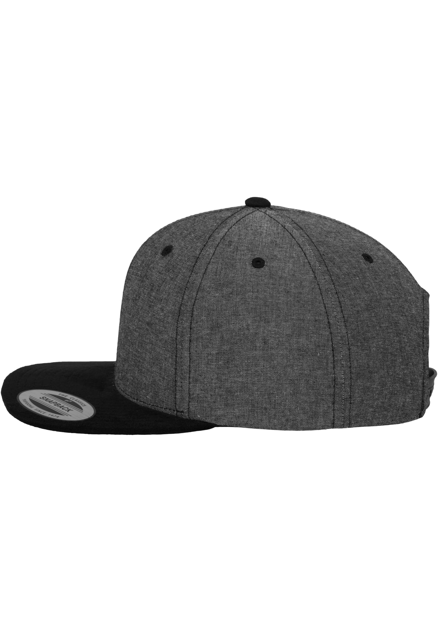 Chambray-Suede Snapback blk/blk | blk/blk
