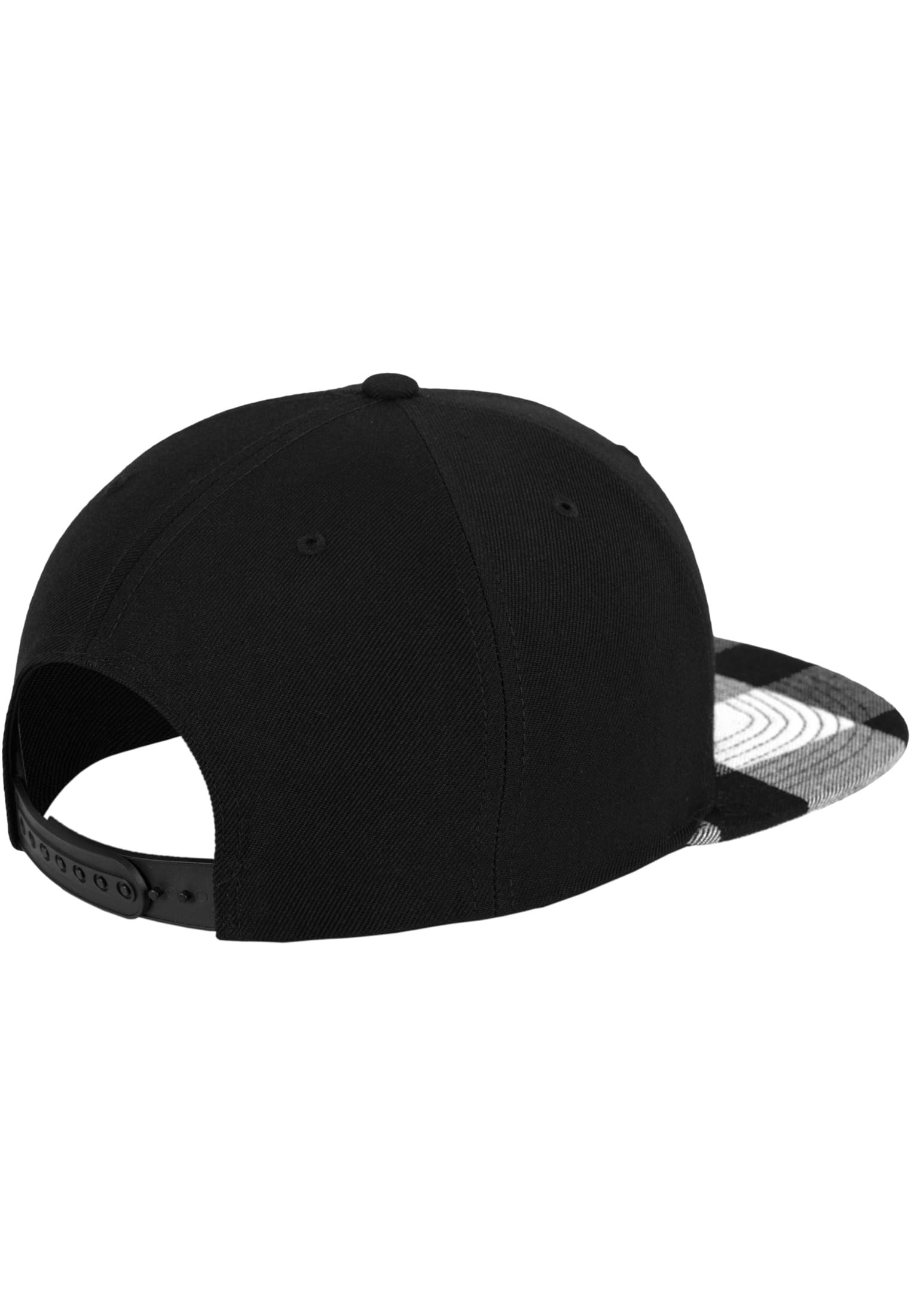 Checked Flanell Peak Snapback blk/wht | blk/wht
