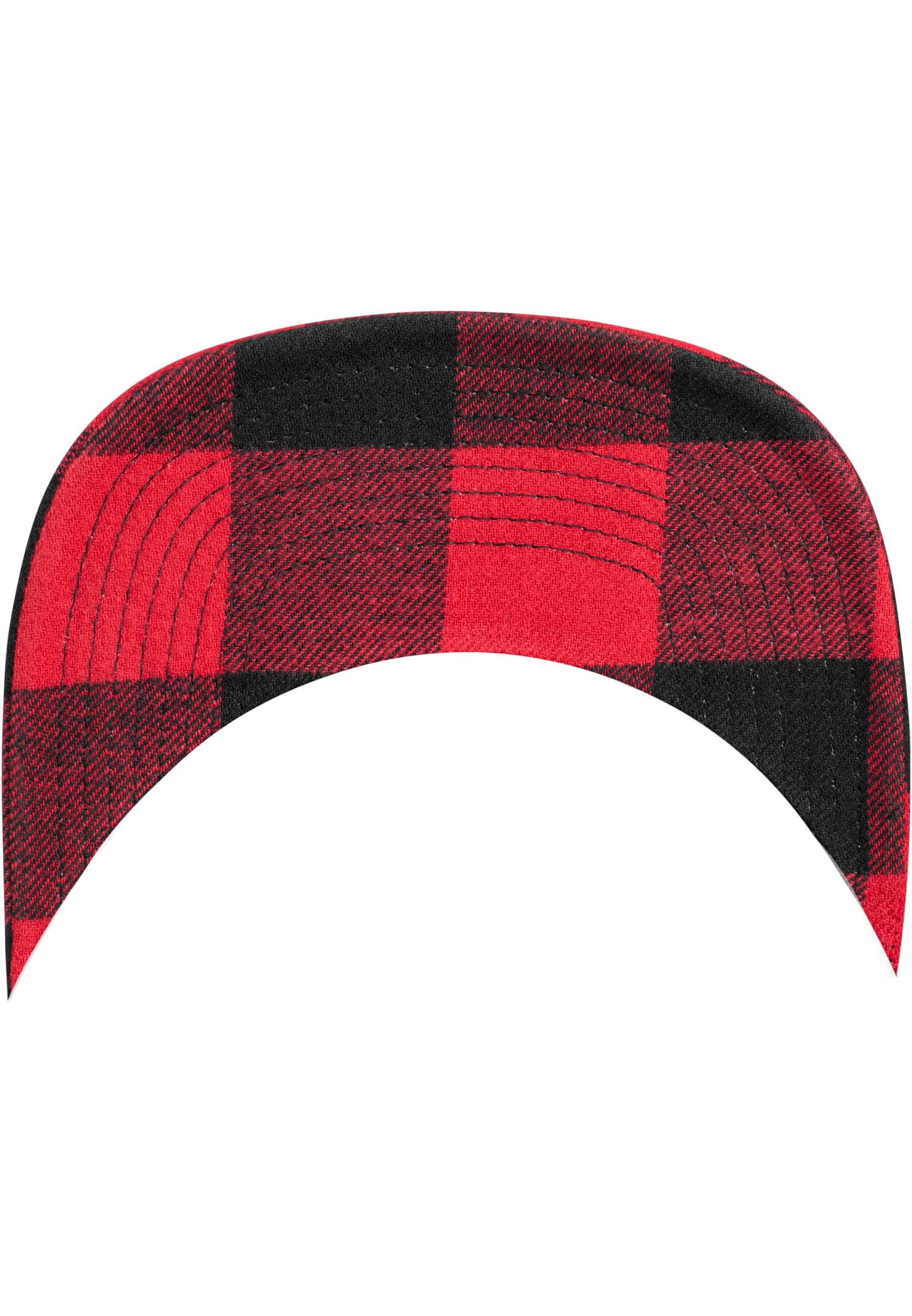 Checked Flanell Peak Snapback blk/red | blk/red