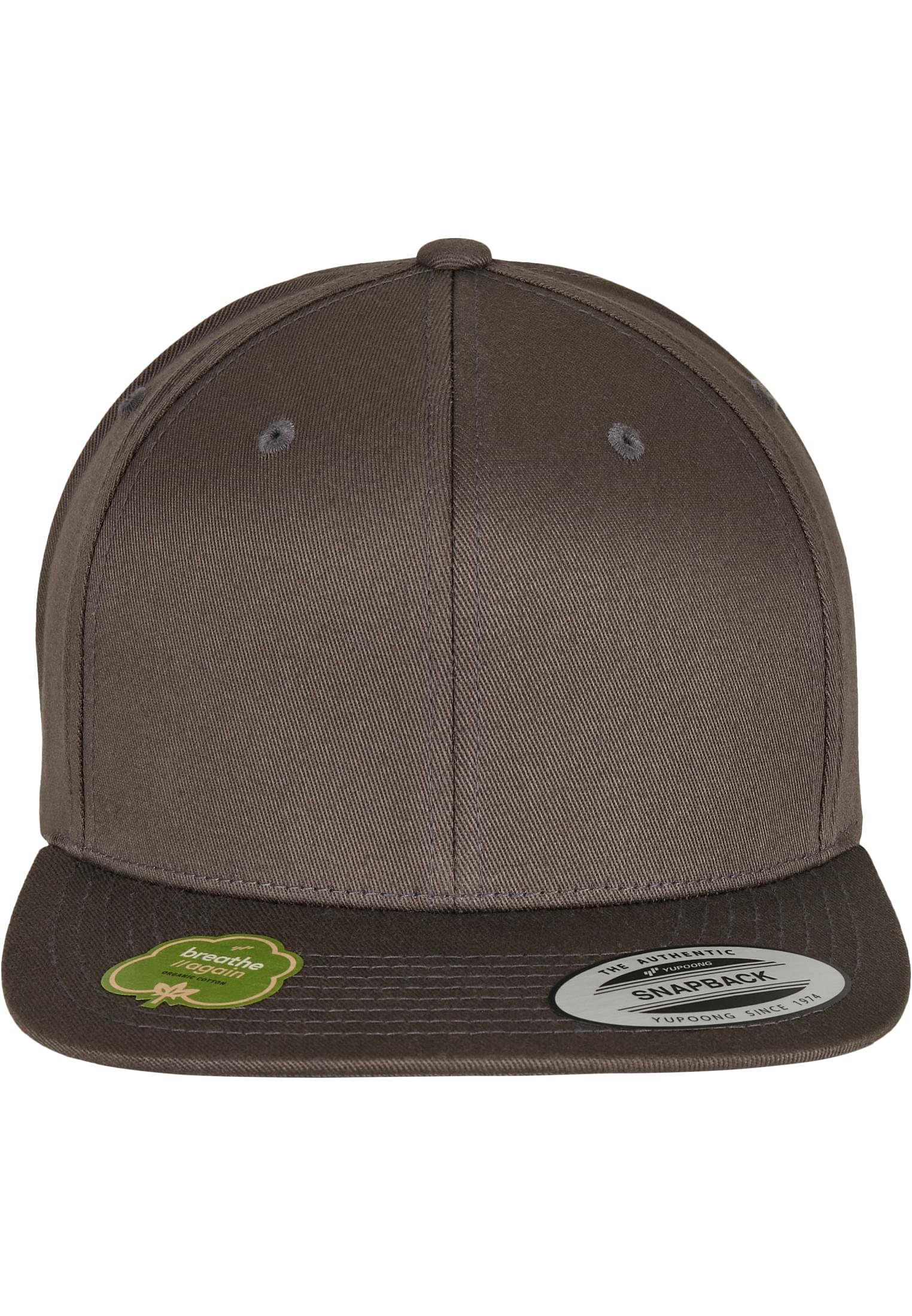 Organic Cotton Snapback darkgrey | darkgrey