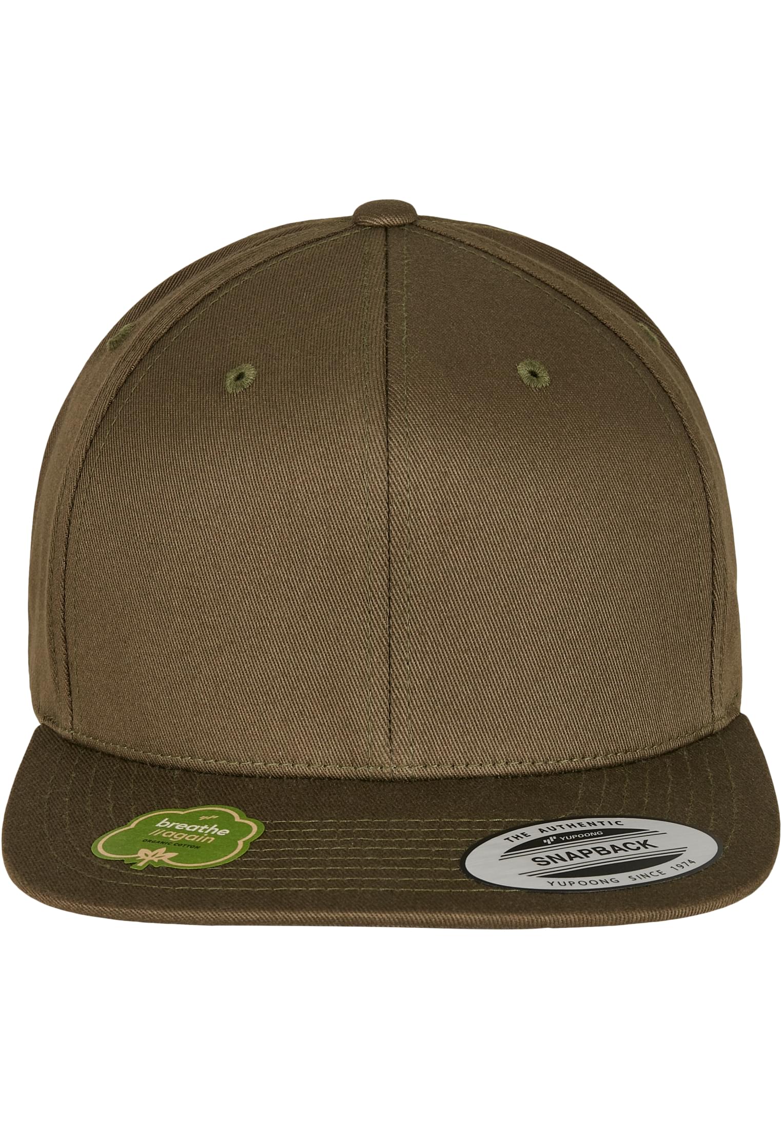 Organic Cotton Snapback burnt olive | burnt olive