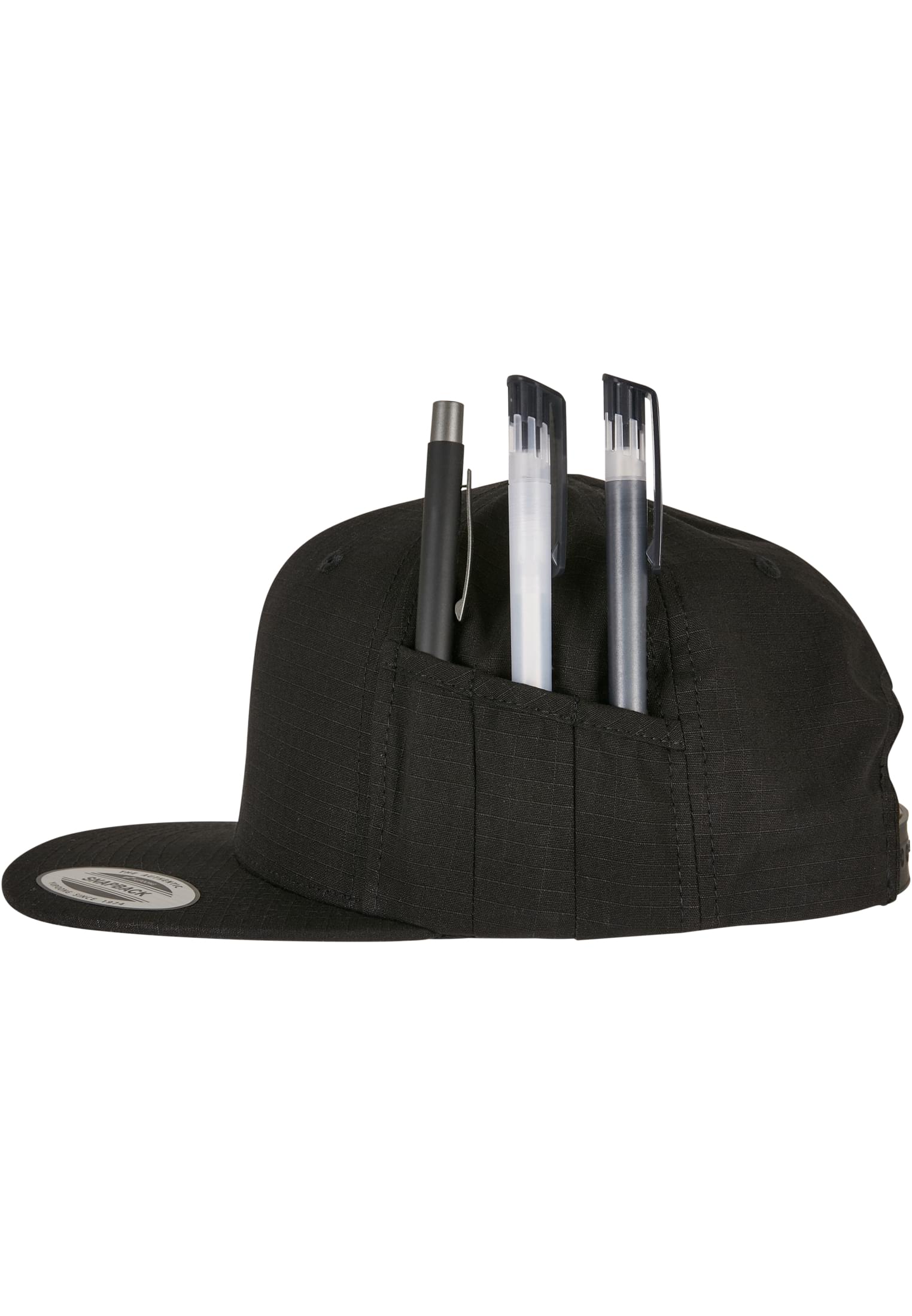 Pencil Holder Snapback Cap black | black