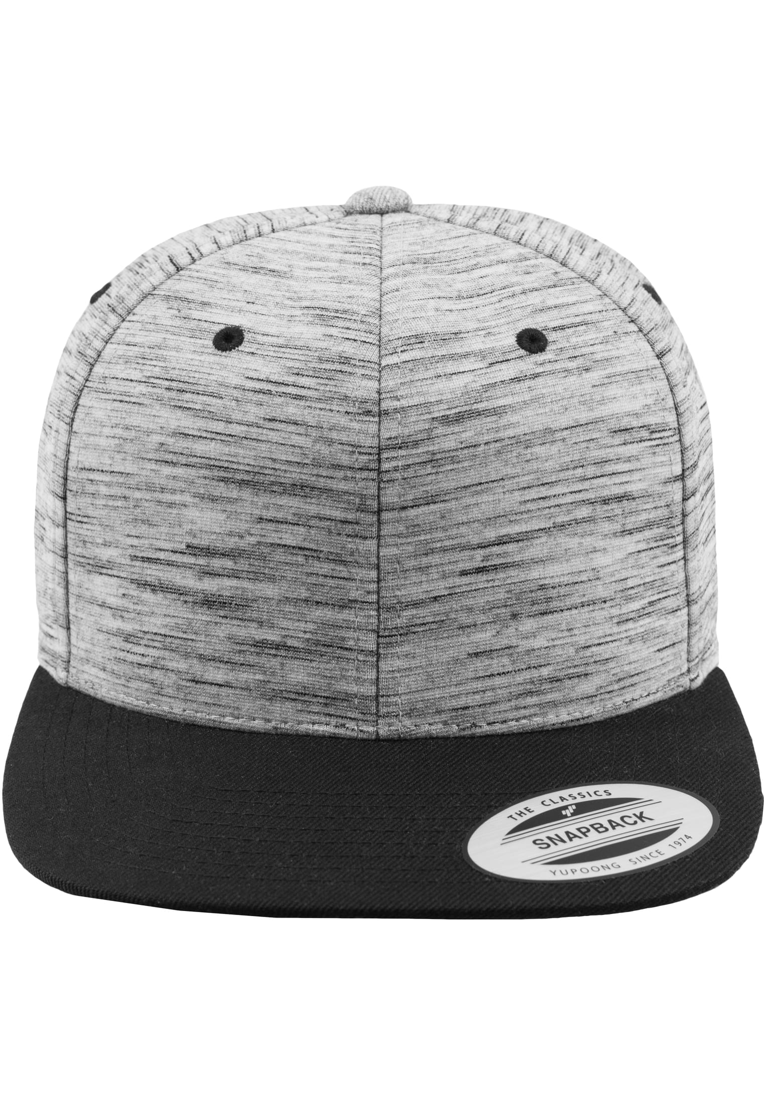 Stripes Melange Crown Snapback blk/gry | blk/gry