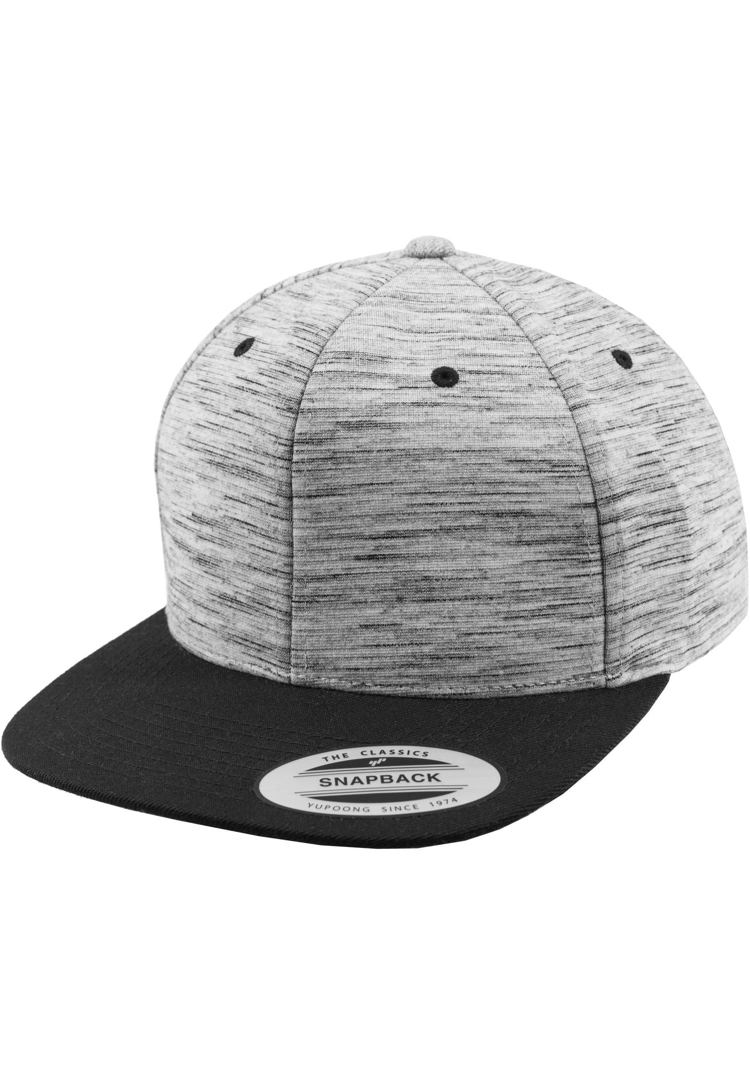 Stripes Melange Crown Snapback blk/gry | blk/gry