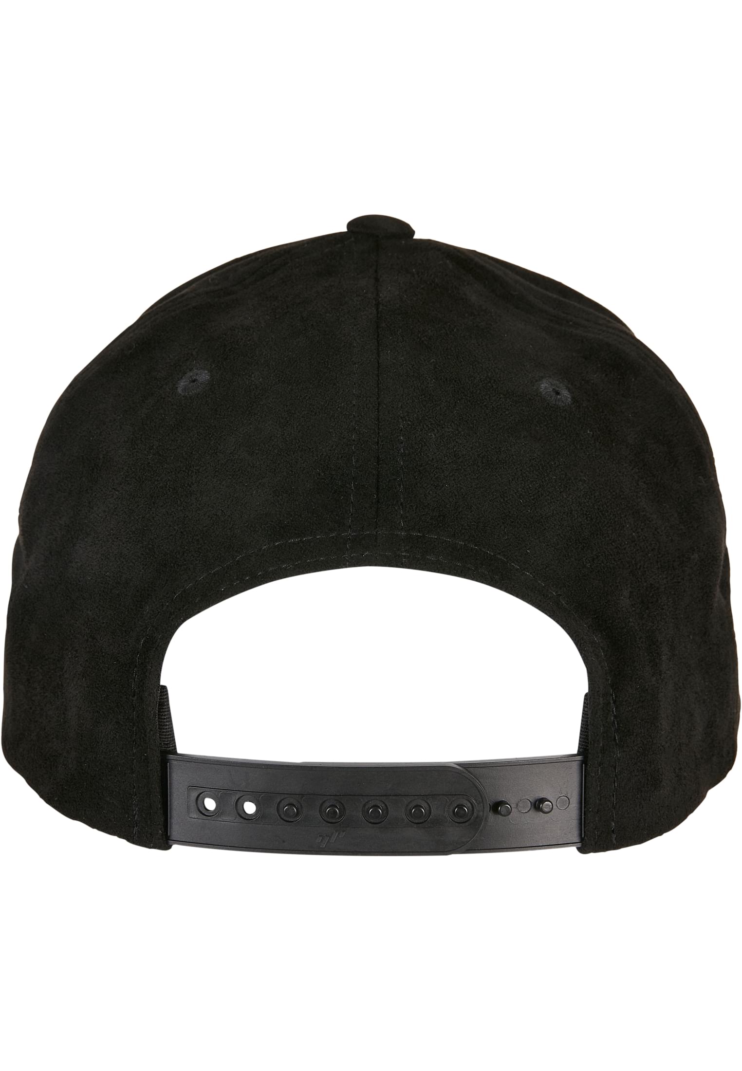 Suede Leather Snapback black | black