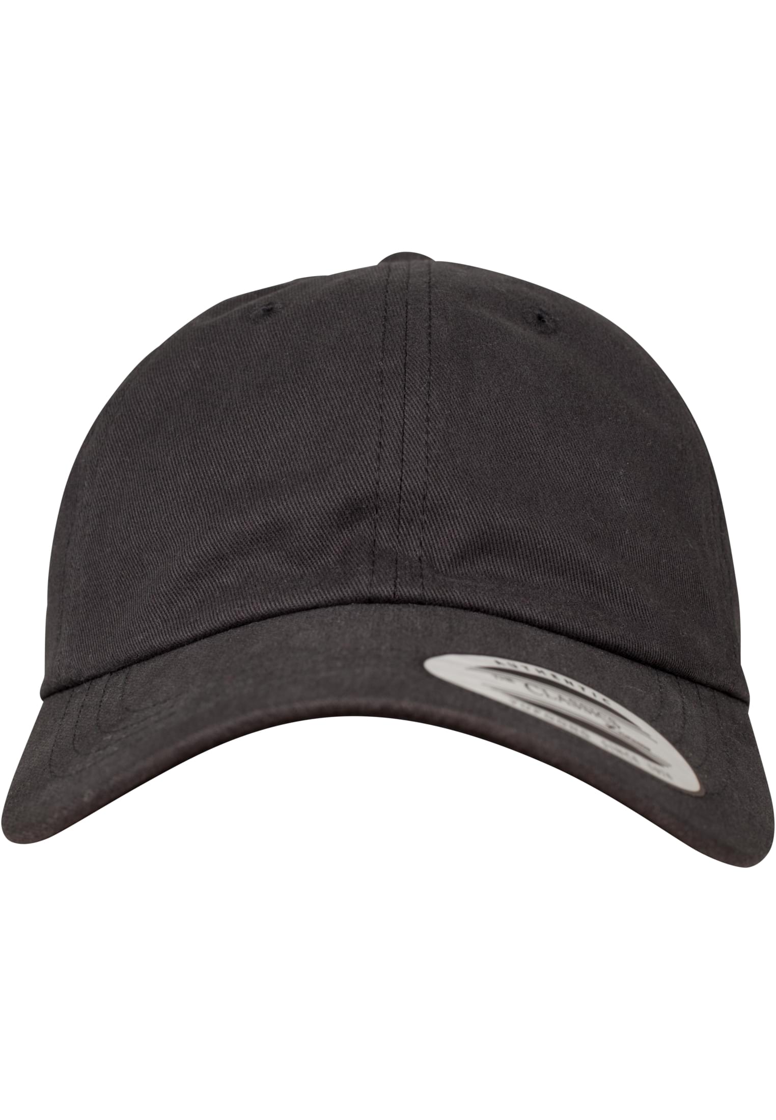 Peached Cotton Twill Dad Cap black | black