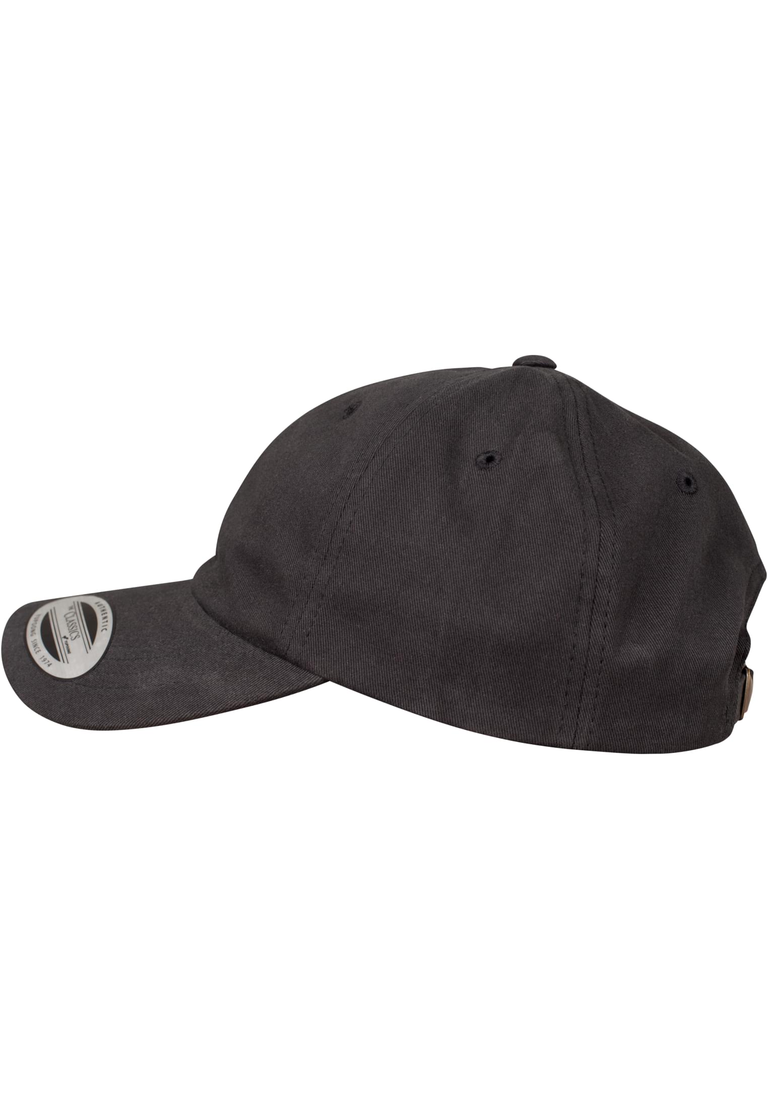 Peached Cotton Twill Dad Cap black | black
