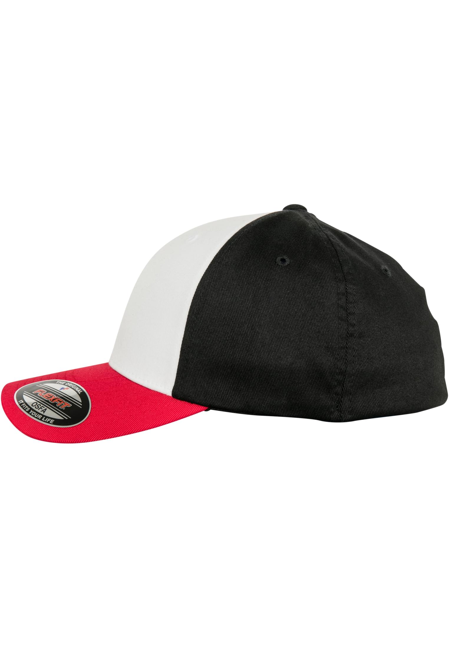 3-Tone Flexfit red/white/black | red/white/black
