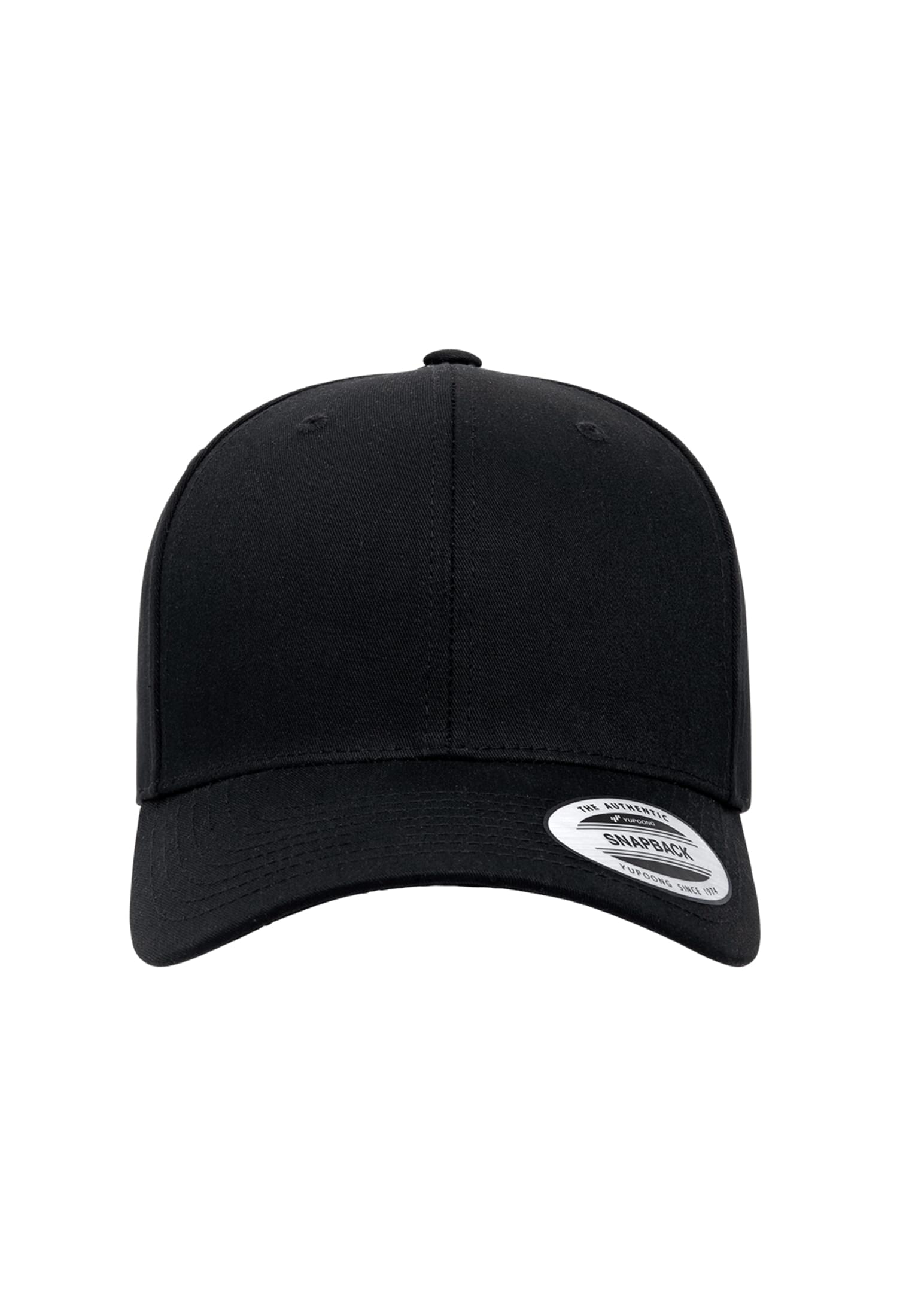 Retro Cotton Blend Snapback black | black