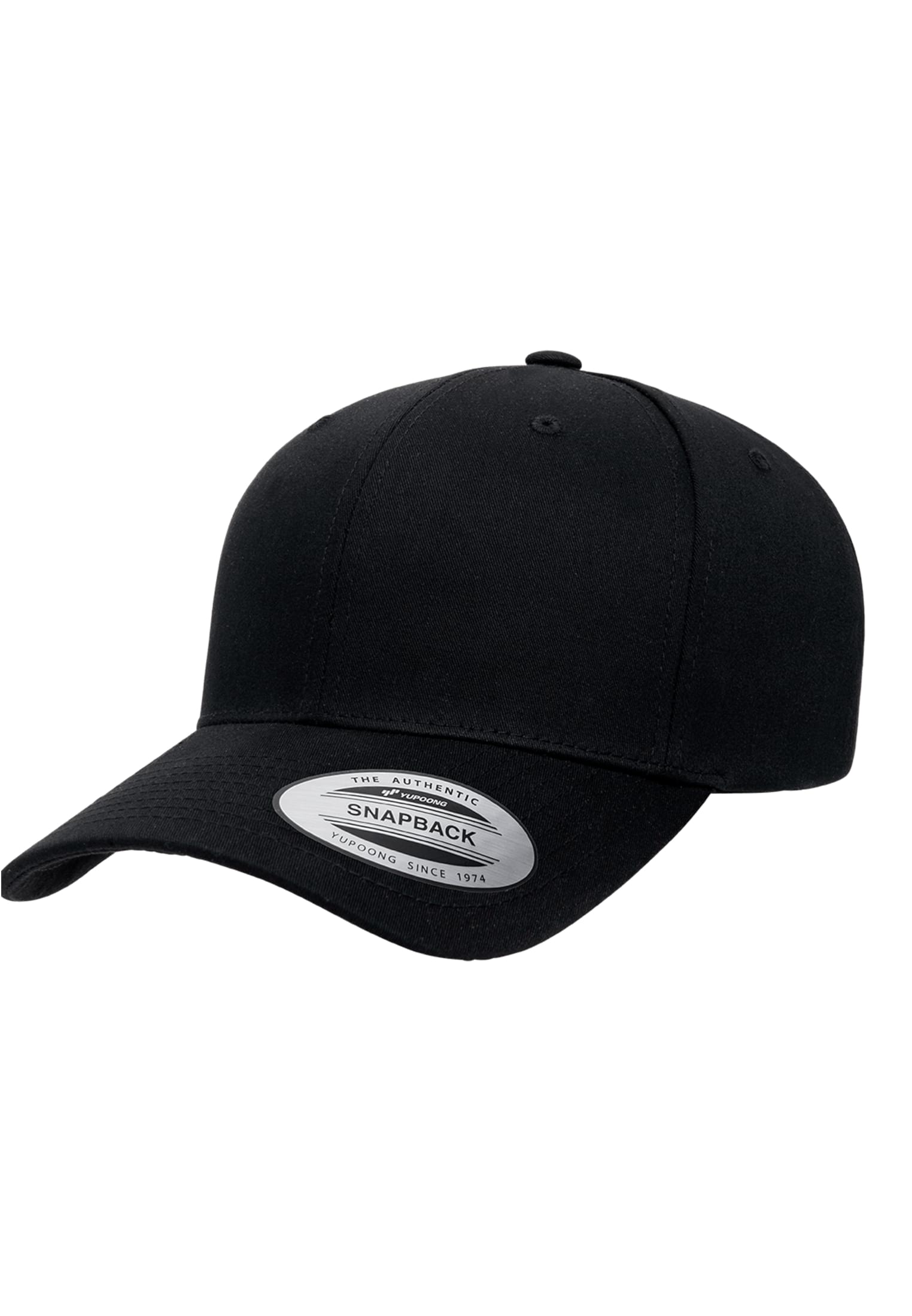 Retro Cotton Blend Snapback black | black