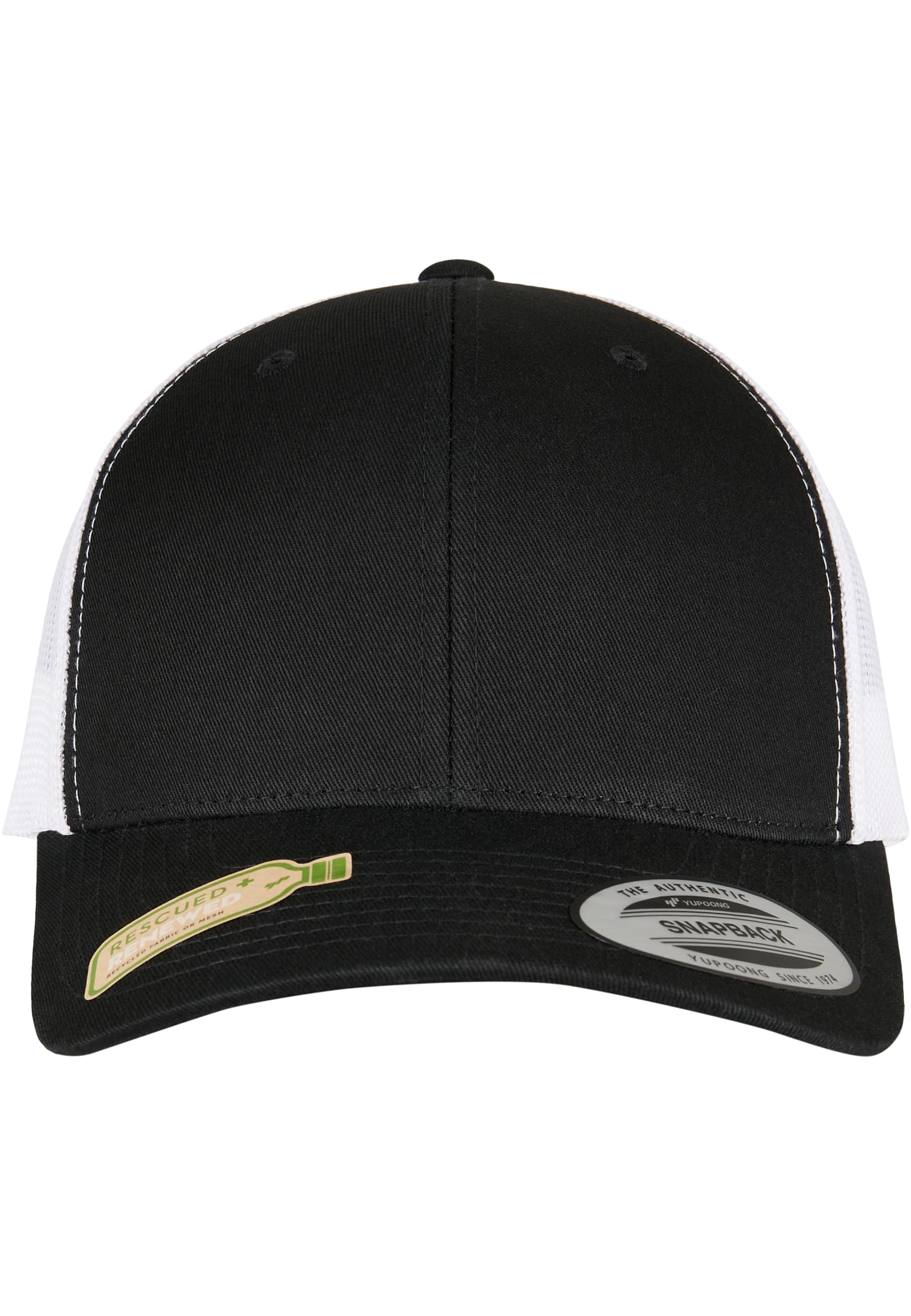 YP CLASSICS RECYCLED RETRO TRUCKER CAP 2-TONE blk/wht | blk/wht