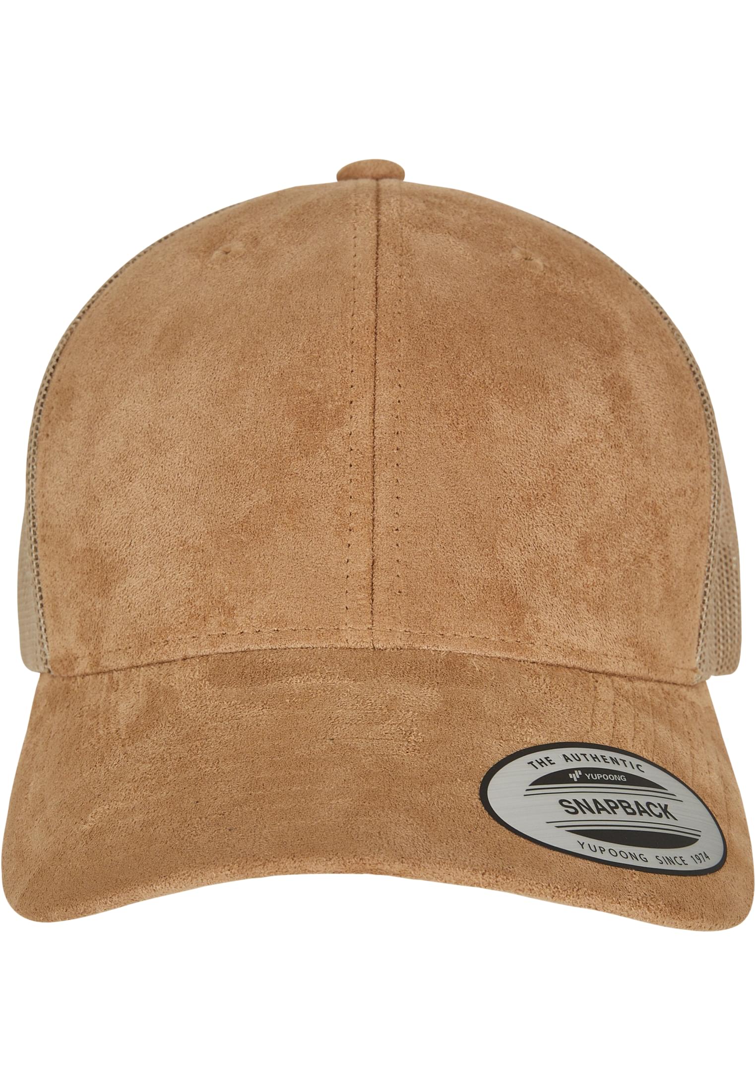 Suede Leather Trucker Cap khaki | khaki