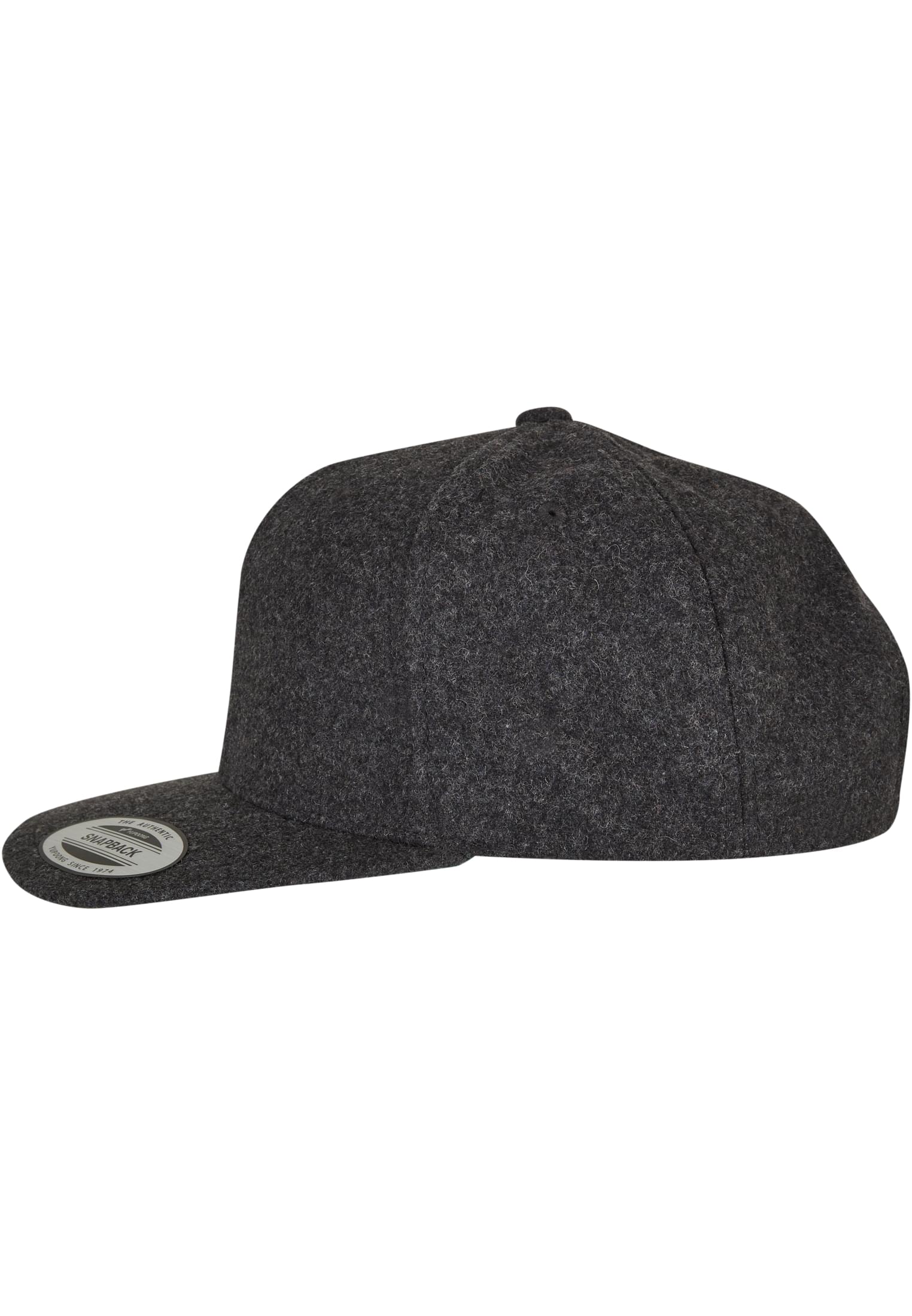 Melton Wool Snapback darkgrey | darkgrey